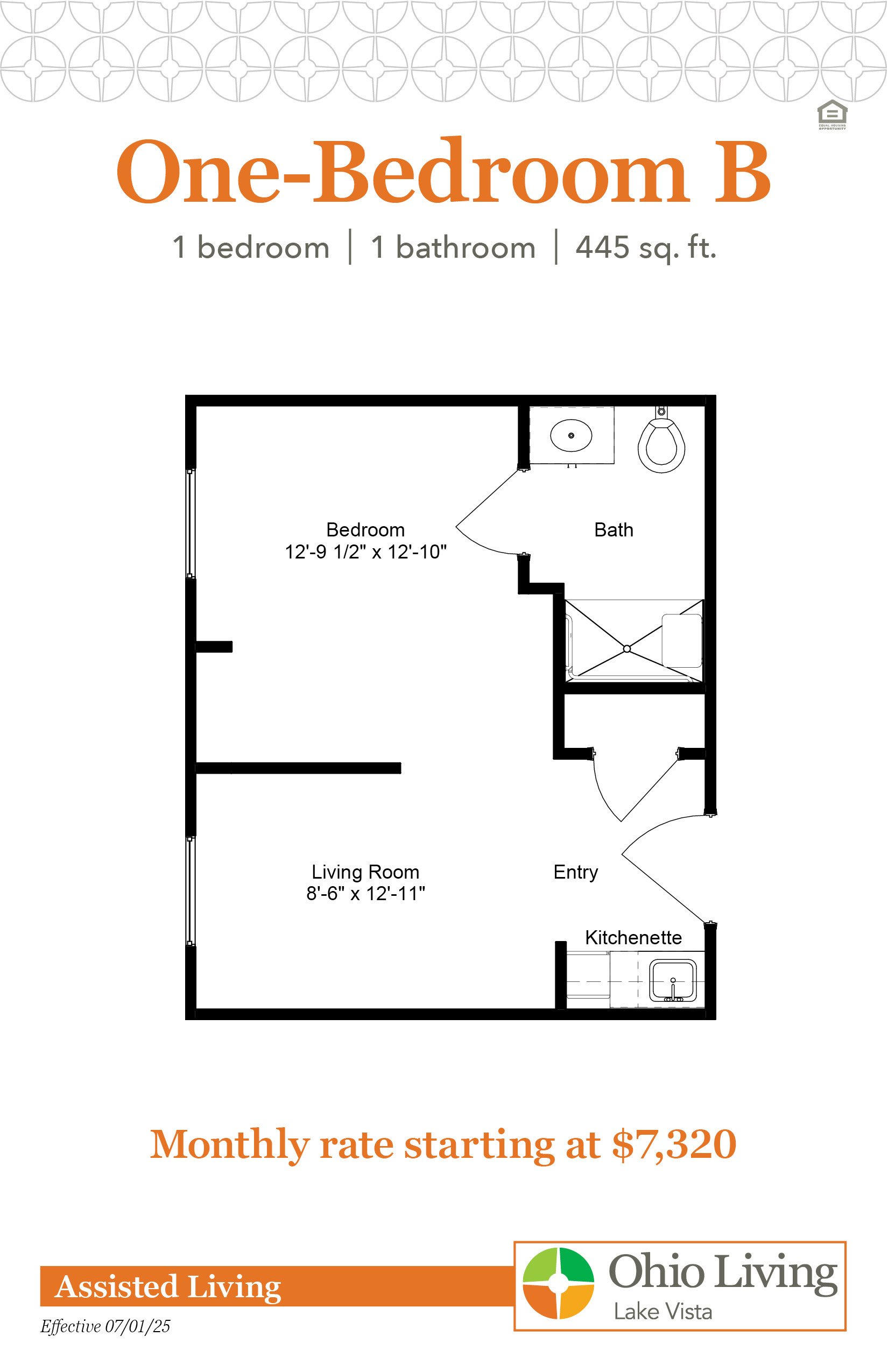 OLLV Assisted Living Floor Plan with Prices 1BR B