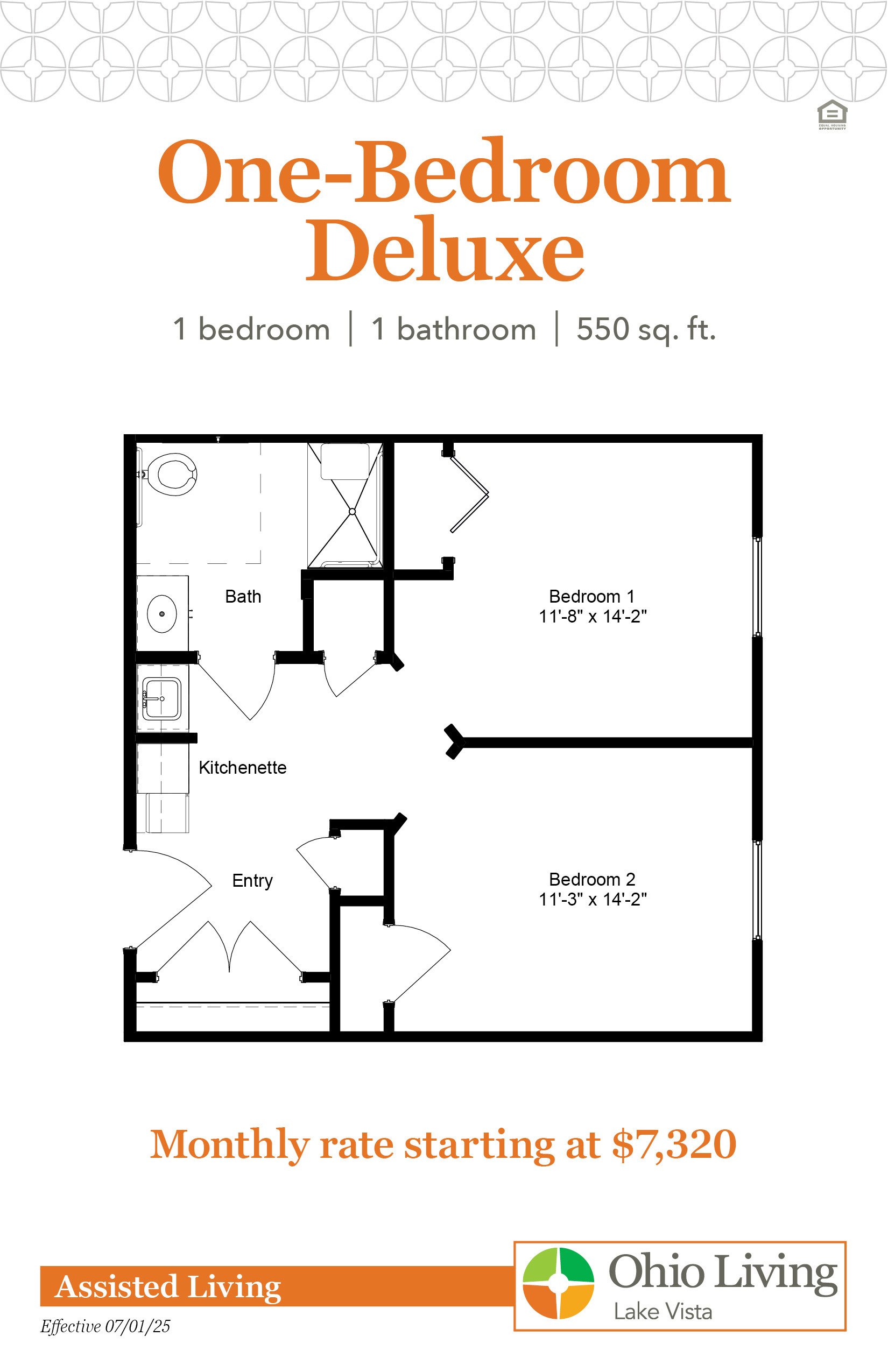 OLLV Assisted Living Floor Plan with Prices 1BR Deluxe