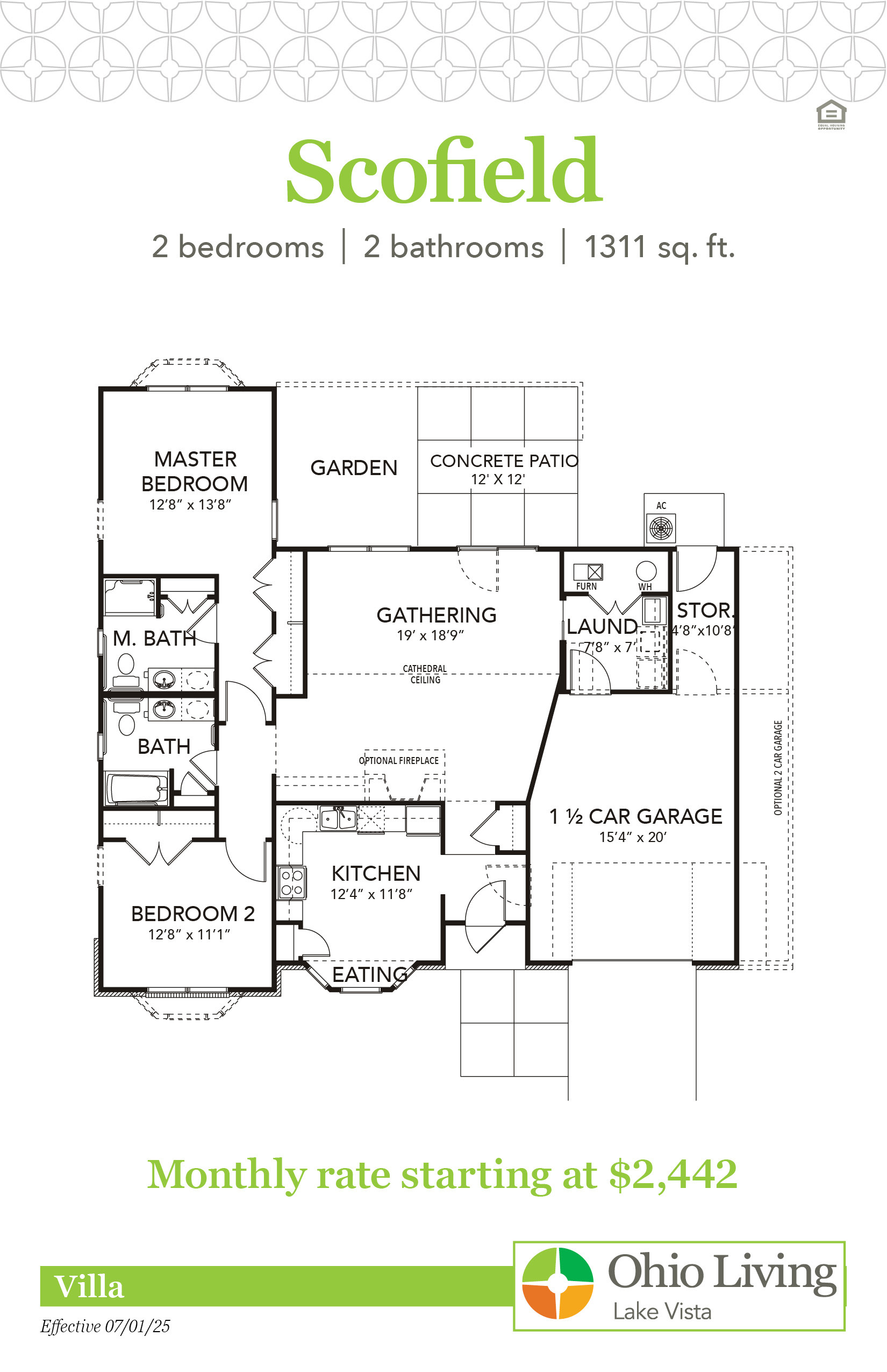 OLLV Villa Floor Plan with Price Scofield
