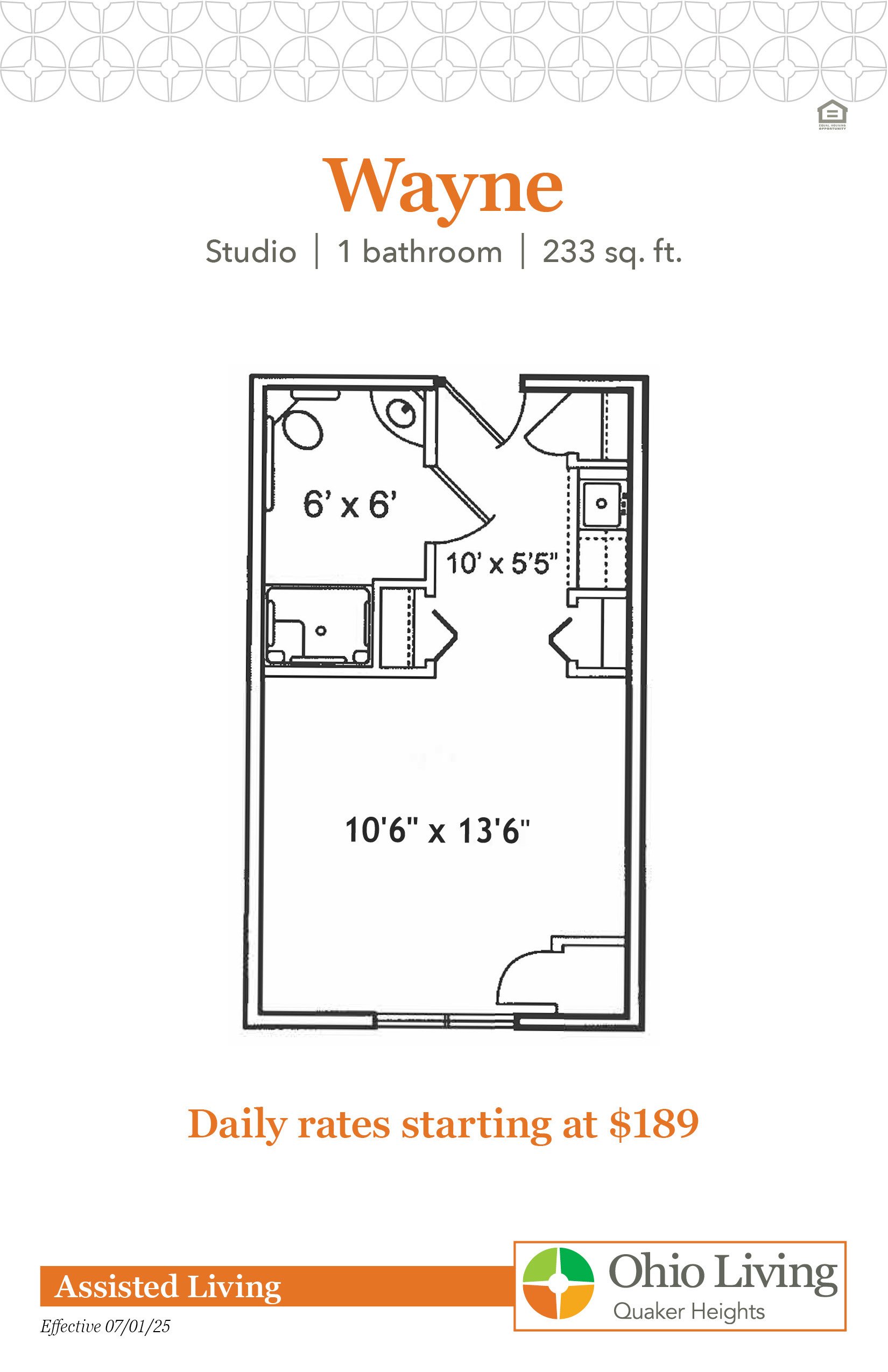 OLQH Assisted Living Floor Plans with Price Wayne