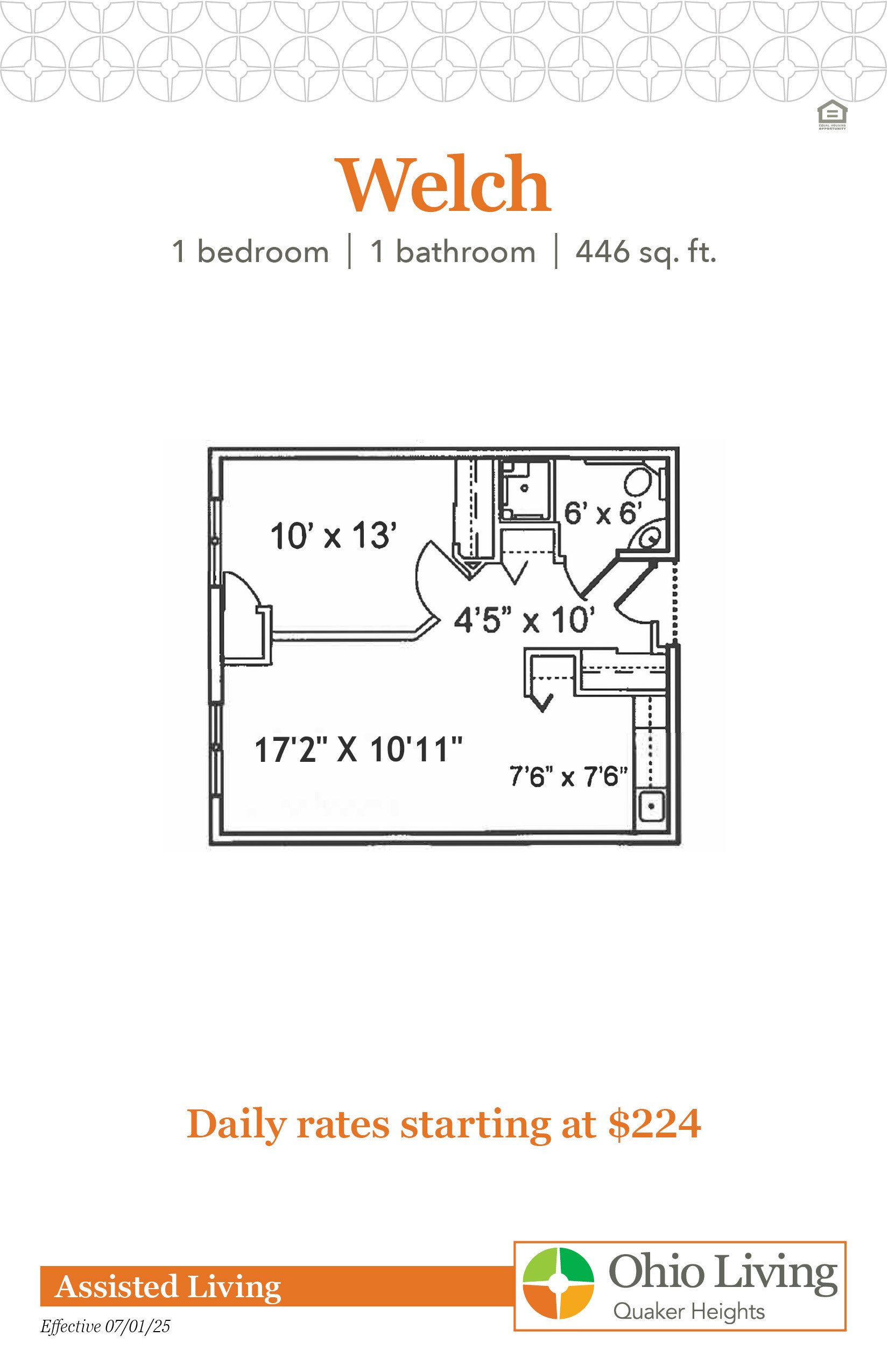 OLQH Assisted Living Floor Plans with Price Welch