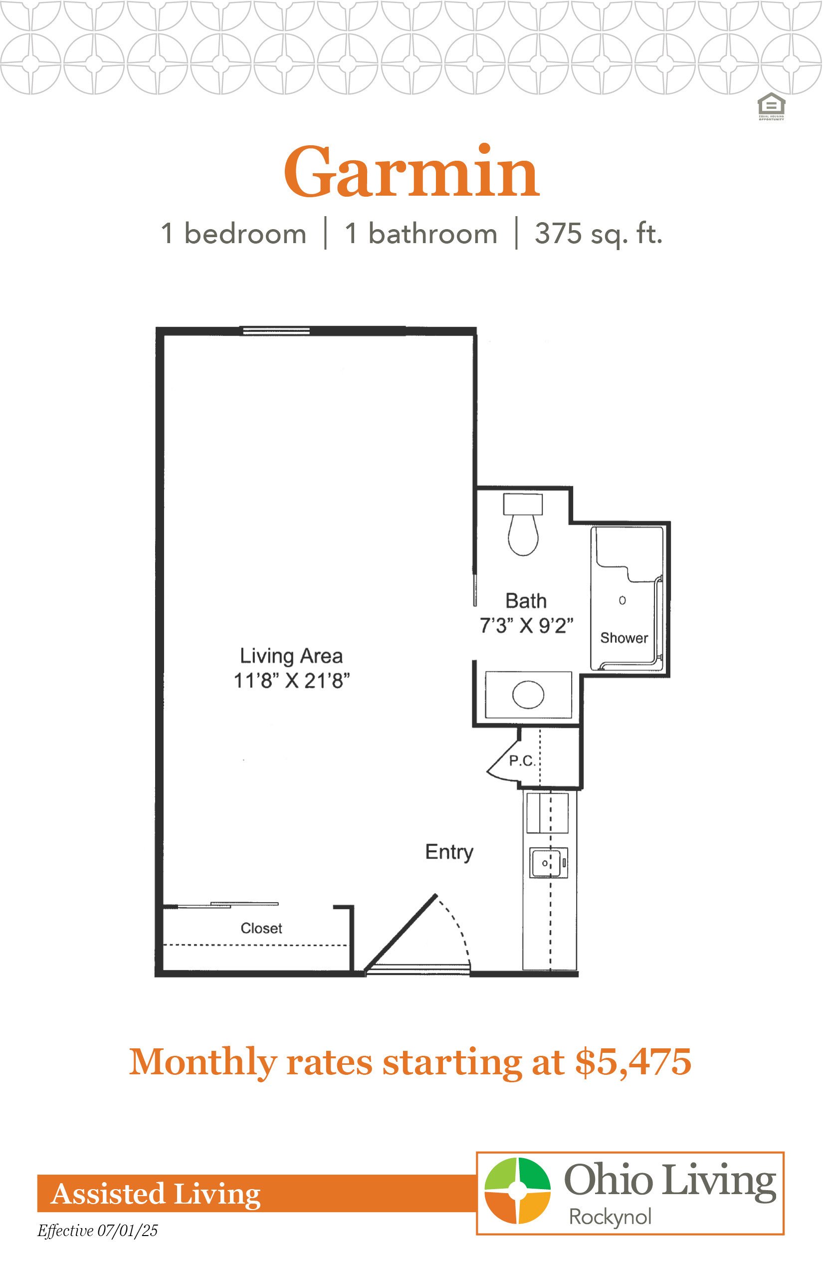 OLRN Assisted Living Floor Plans with Price Garmin