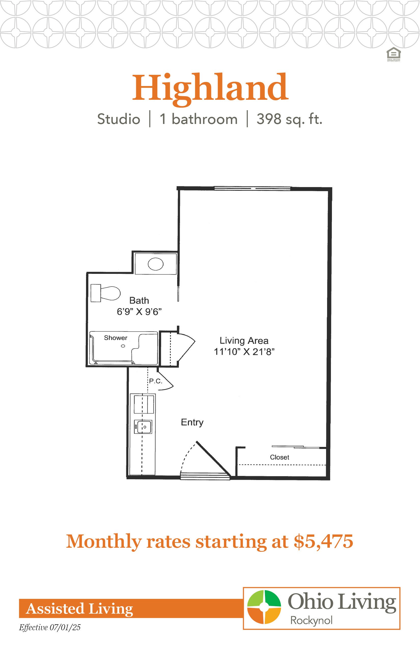OLRN Assisted Living Floor Plans with Price Highland