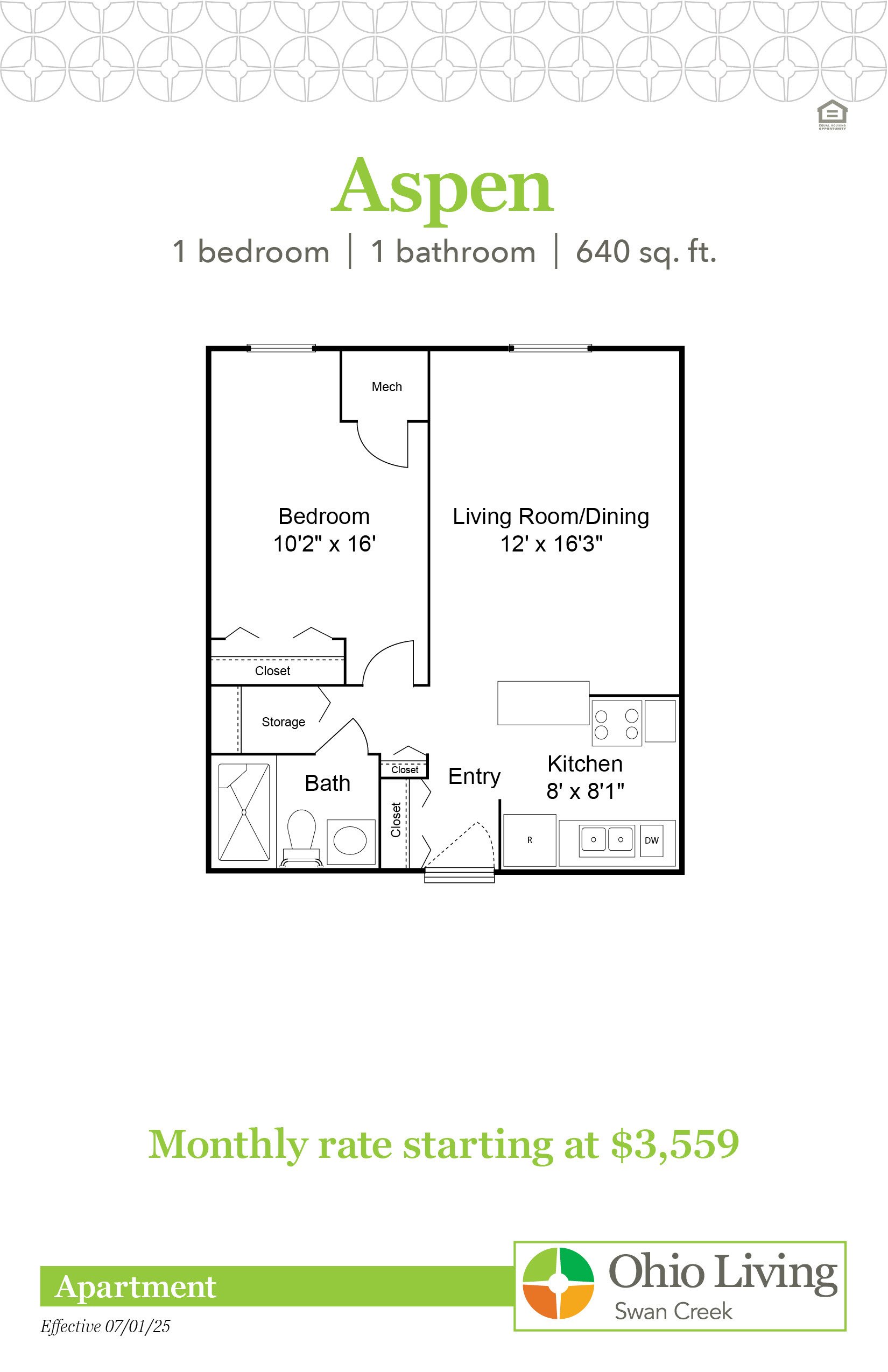 OLSC Apt Floor Plans with Price Aspen