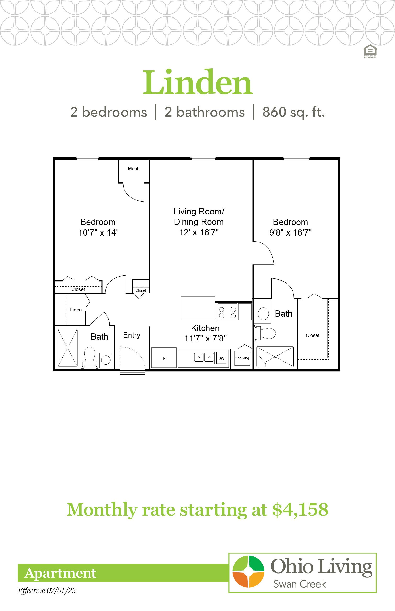 OLSC Apt Floor Plans with Price Linden