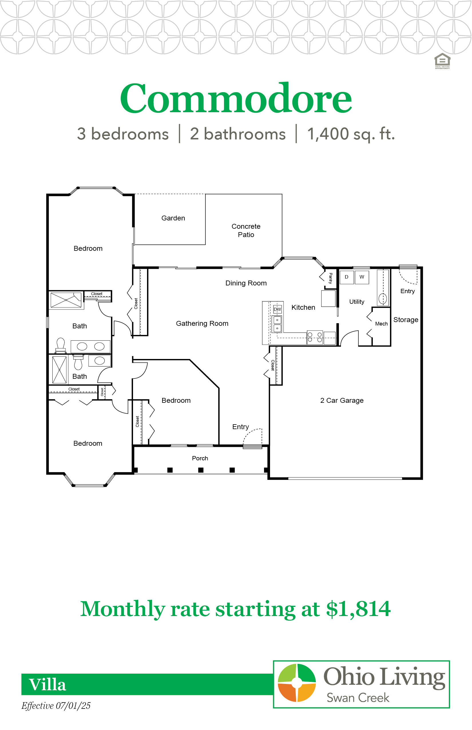 OLSC Villa Floor Plans with Price Commodore
