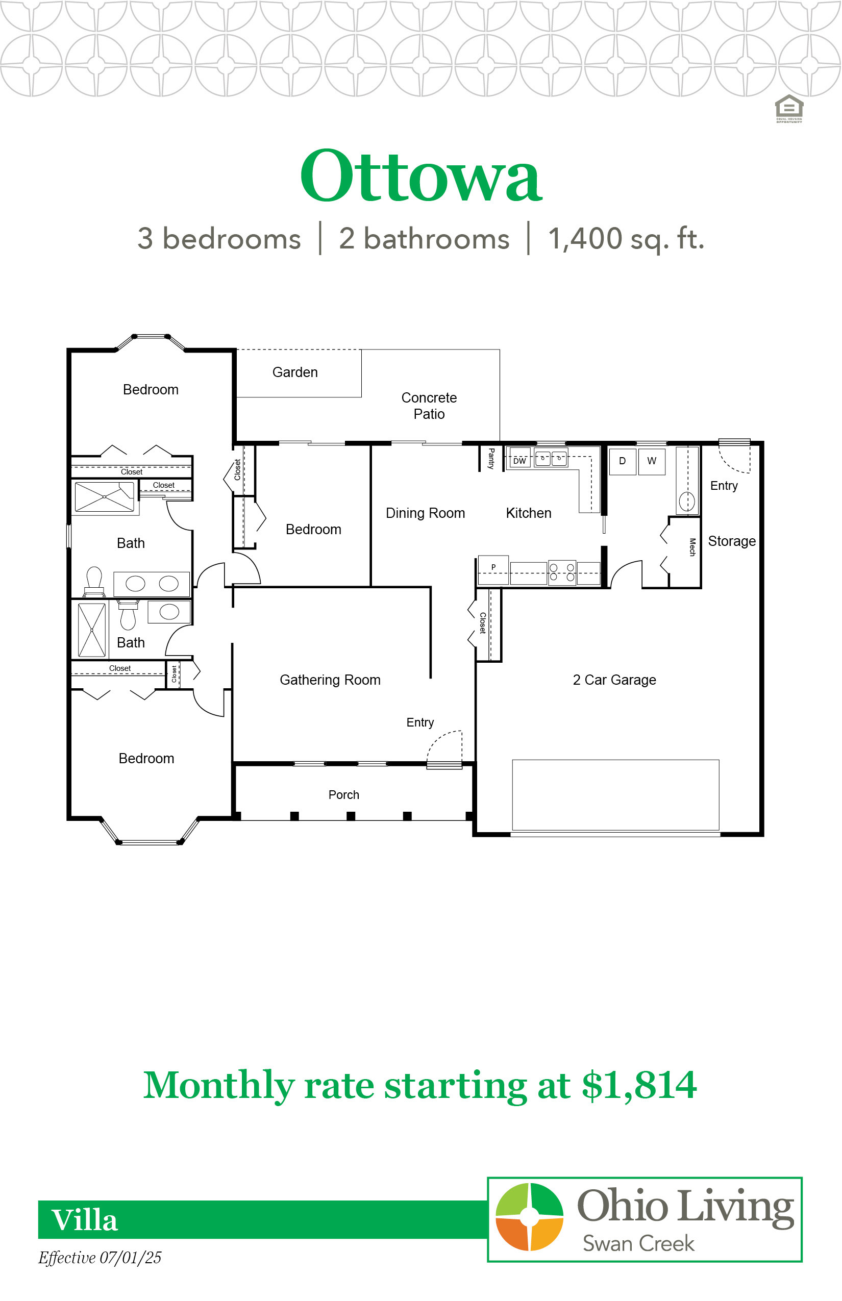 OLSC Villa Floor Plans with Price Ottowa