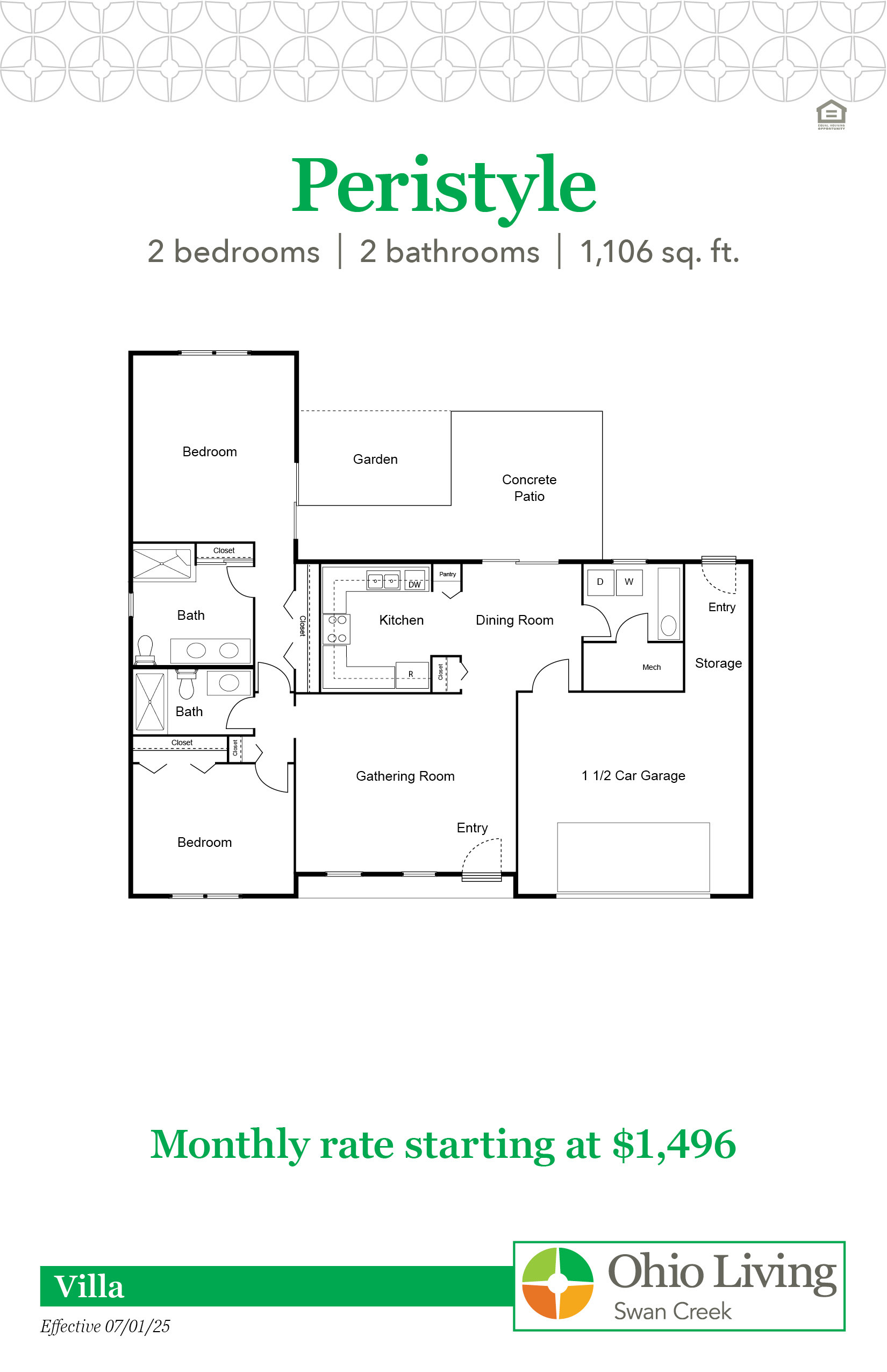 OLSC Villa Floor Plans with Price Peristyle