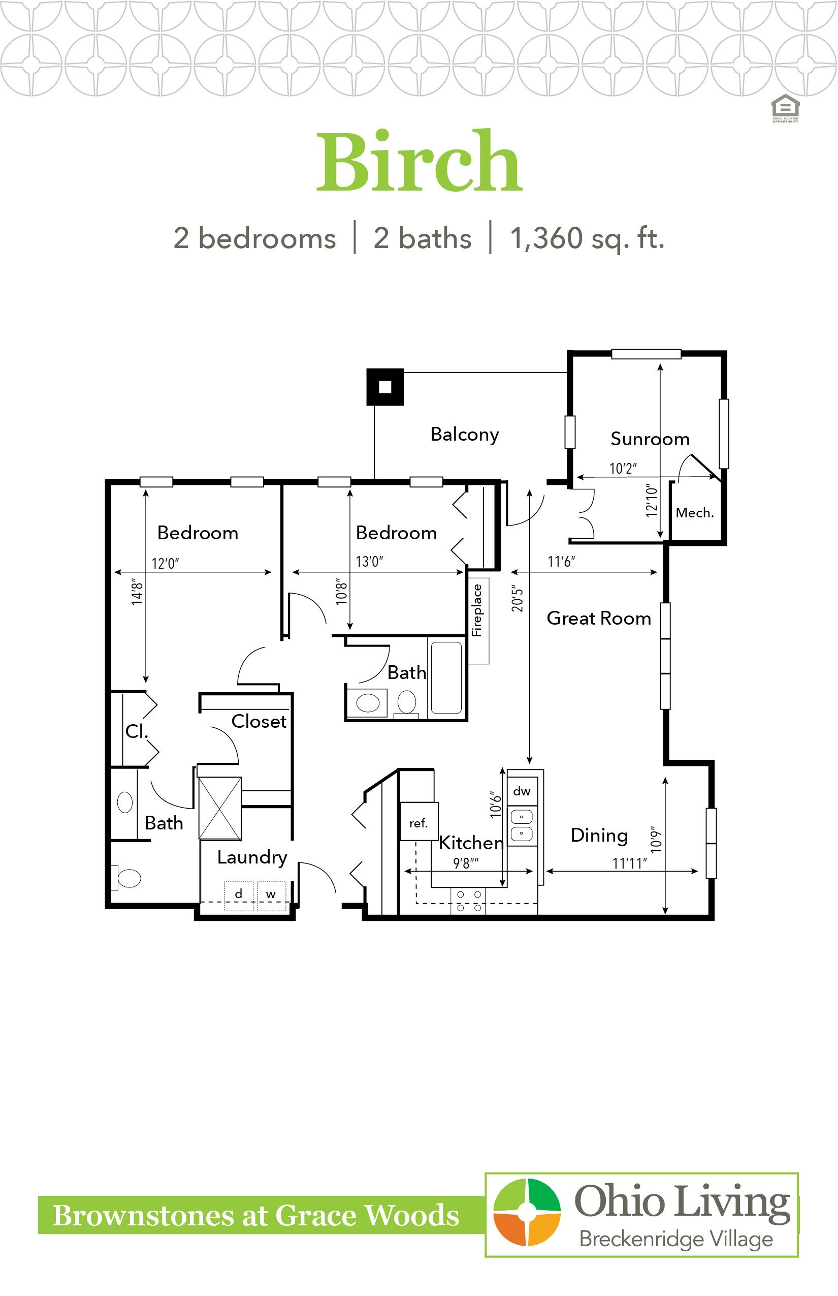 OLBV Brownstones at Grace Woods Floor Plan Birch