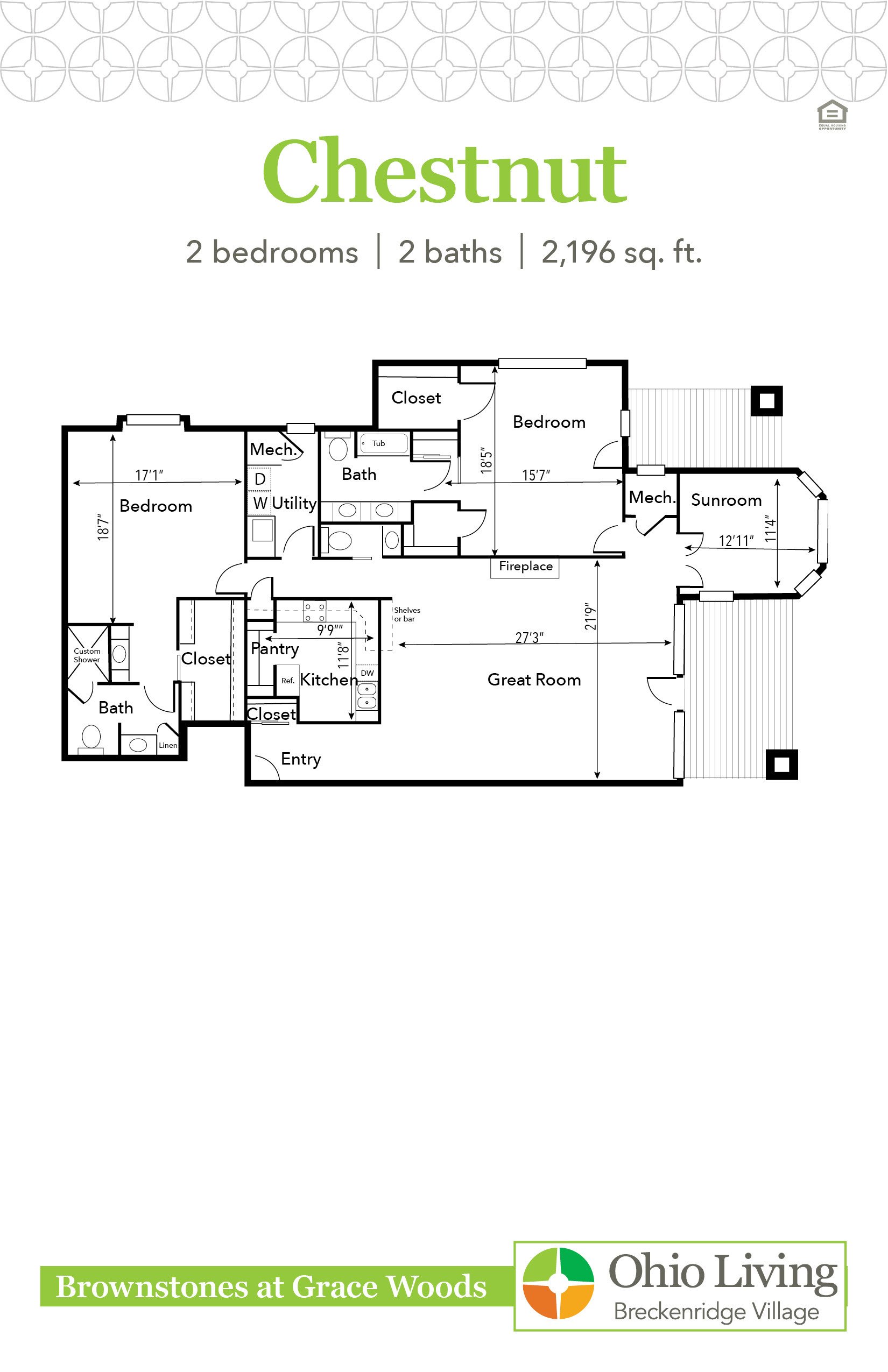 OLBV Brownstones at Grace Woods Floor Plan Chestnut