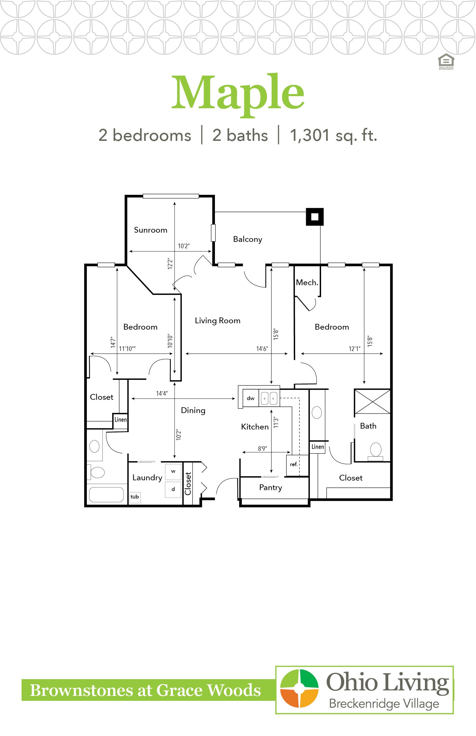 OLBV Brownstones at Grace Woods Floor Plan Maple