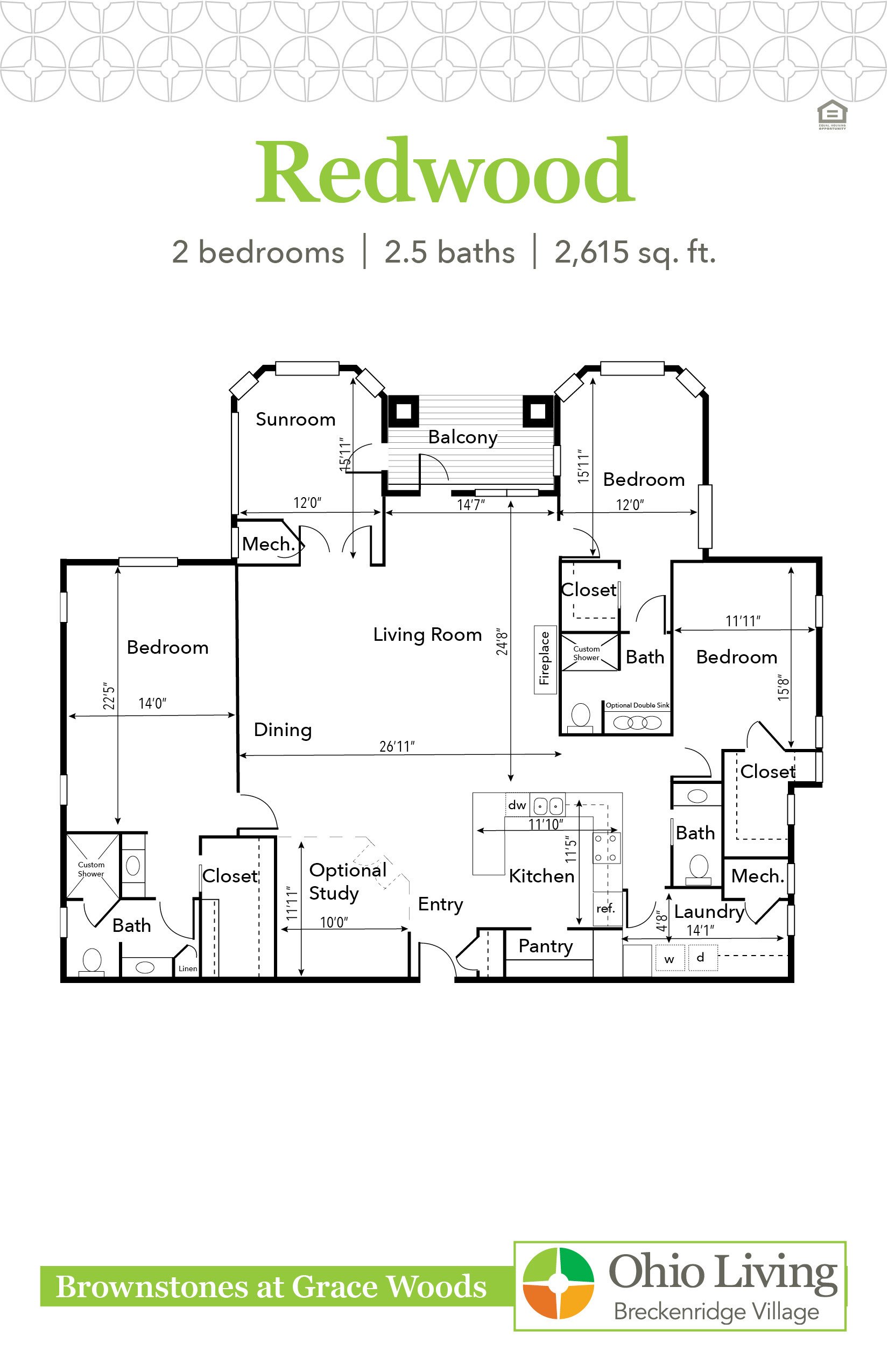 OLBV Brownstones at Grace Woods Floor Plan Redwood