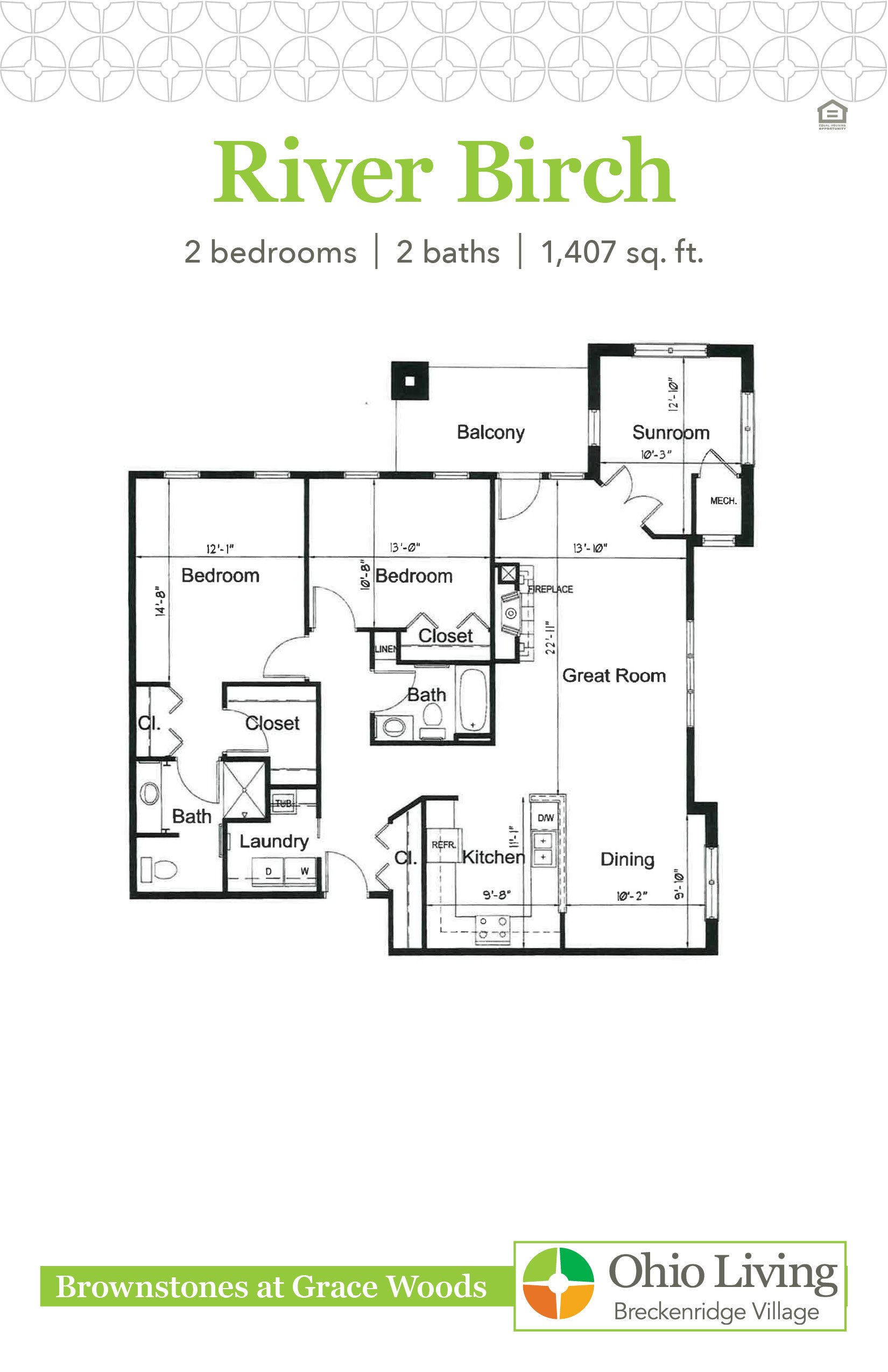 OLBV Brownstones at Grace Woods Floor Plan River Birch