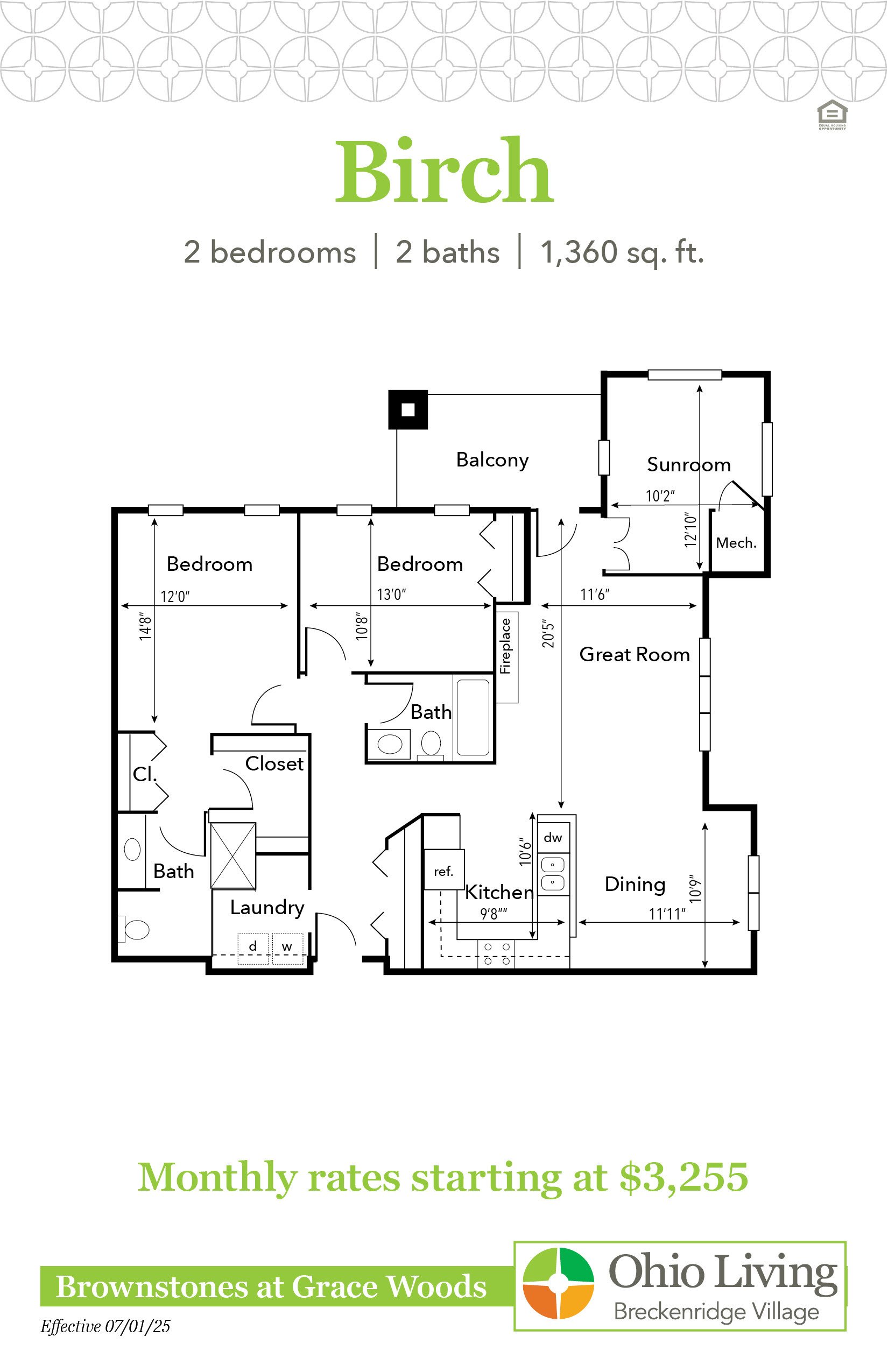 OLBV Brownstones at Grace Woods Floor Plans with Prices - Birch