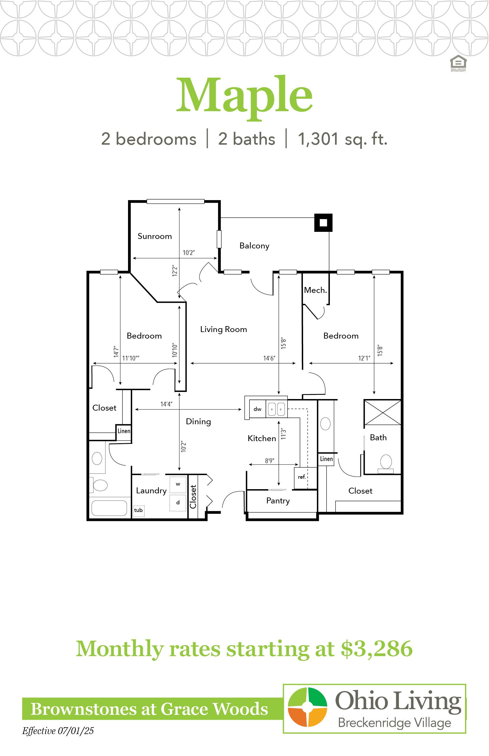 OLBV Brownstones at Grace Woods Floor Plans with Prices - Maple-1