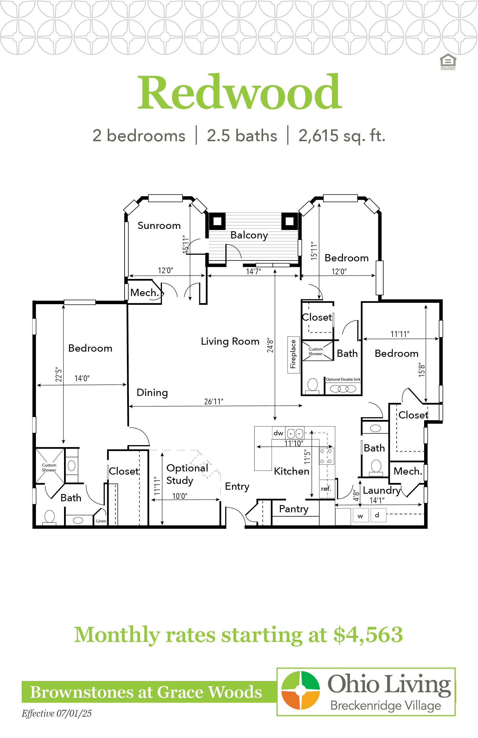 OLBV Brownstones at Grace Woods Floor Plans with Prices - Redwood