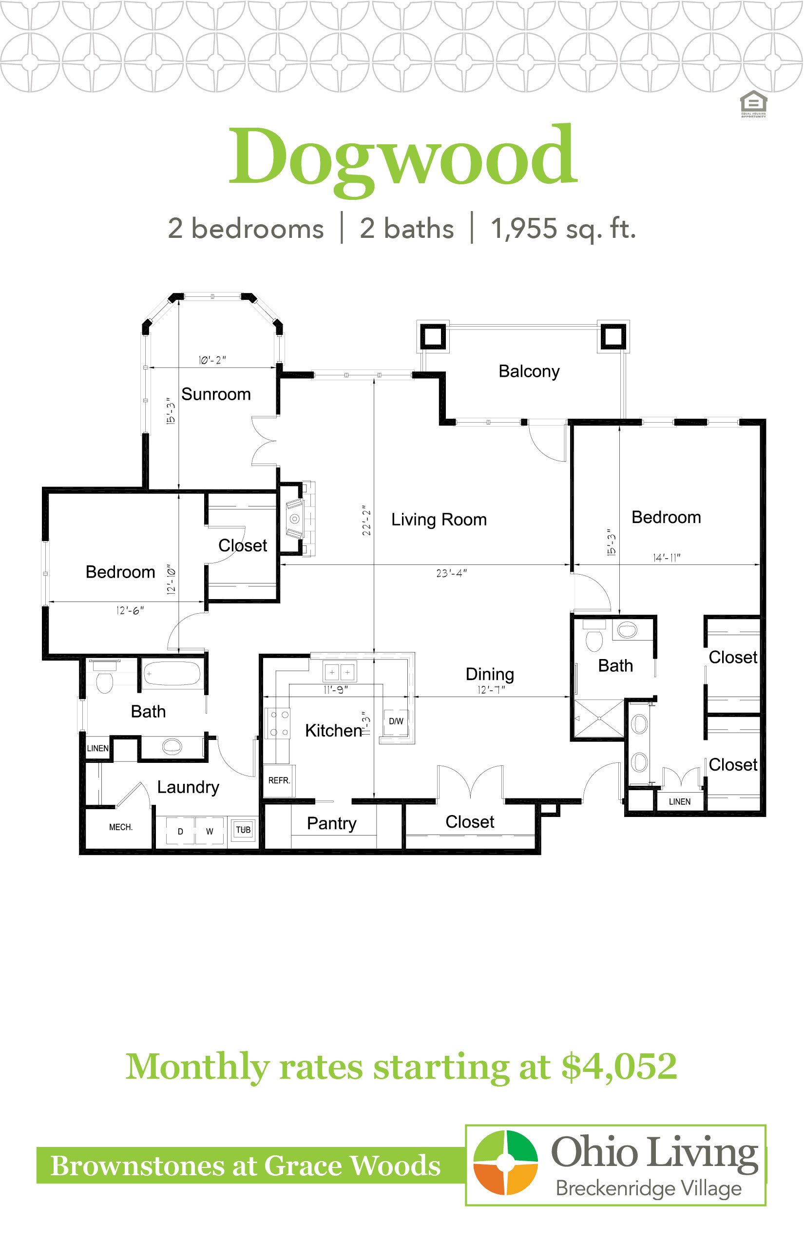 OLBV Brownstones at Grace Woods Floor Plans with Prices - Dogwood