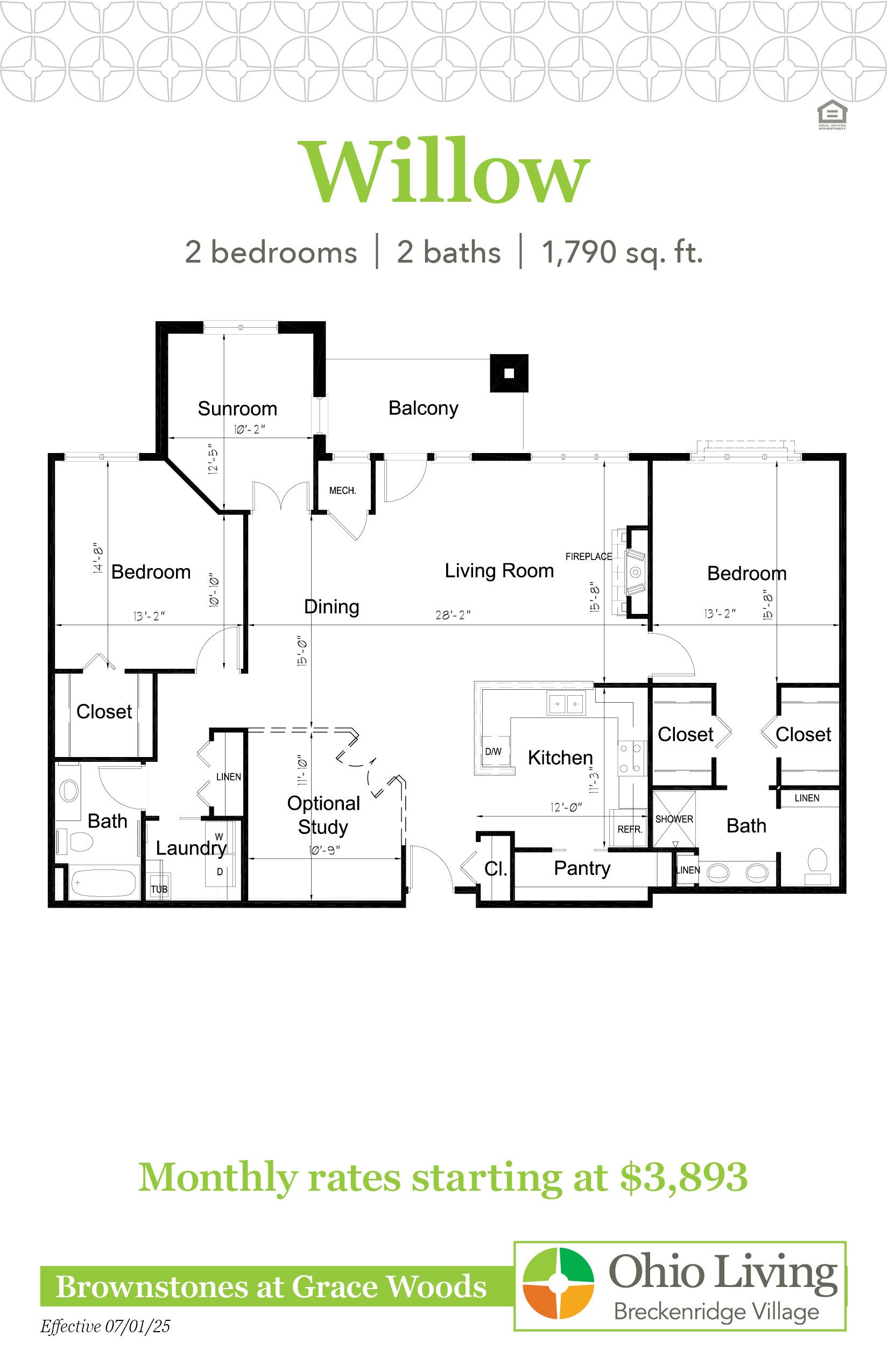 OLBV Brownstones at Grace Woods Floor Plans with Prices - Willow-1