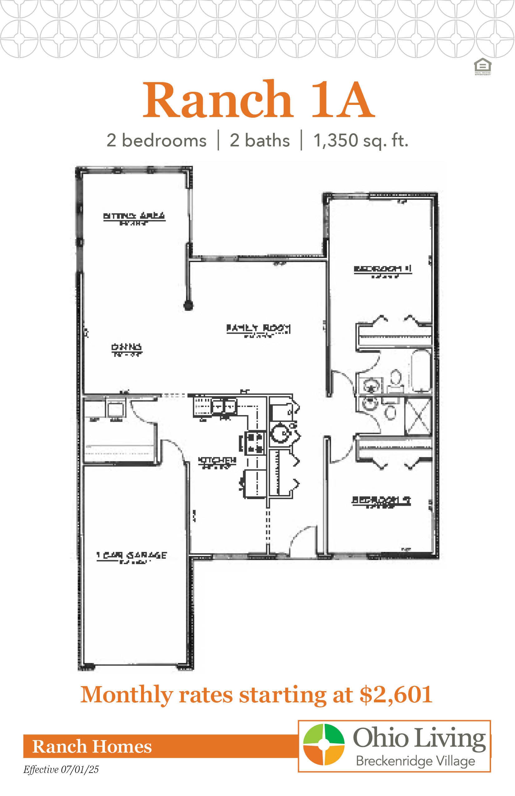OLBV Ranch Floor Plans with Prices - Ranch 1A