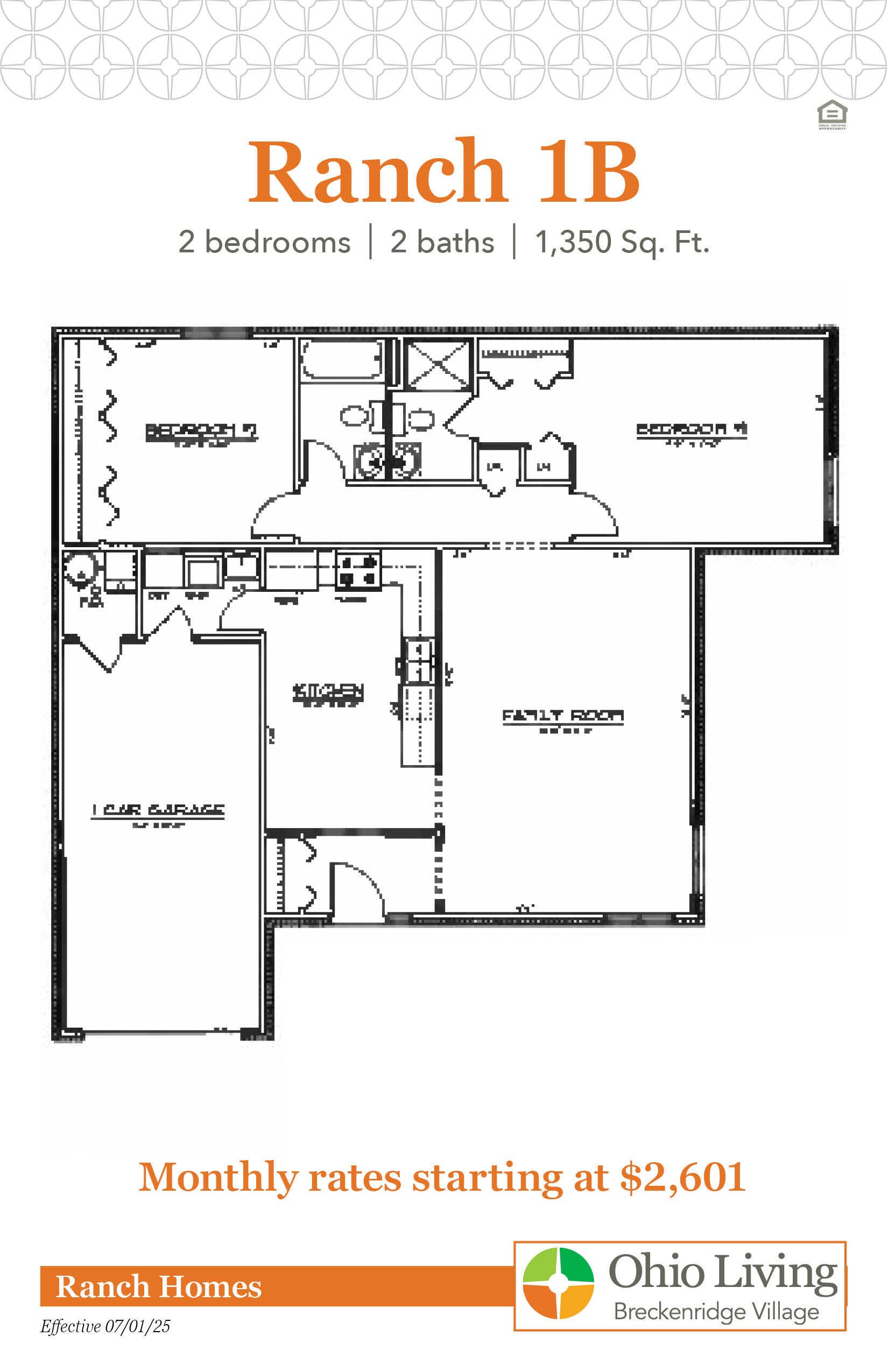 OLBV Ranch Floor Plans with Prices - Ranch 1B