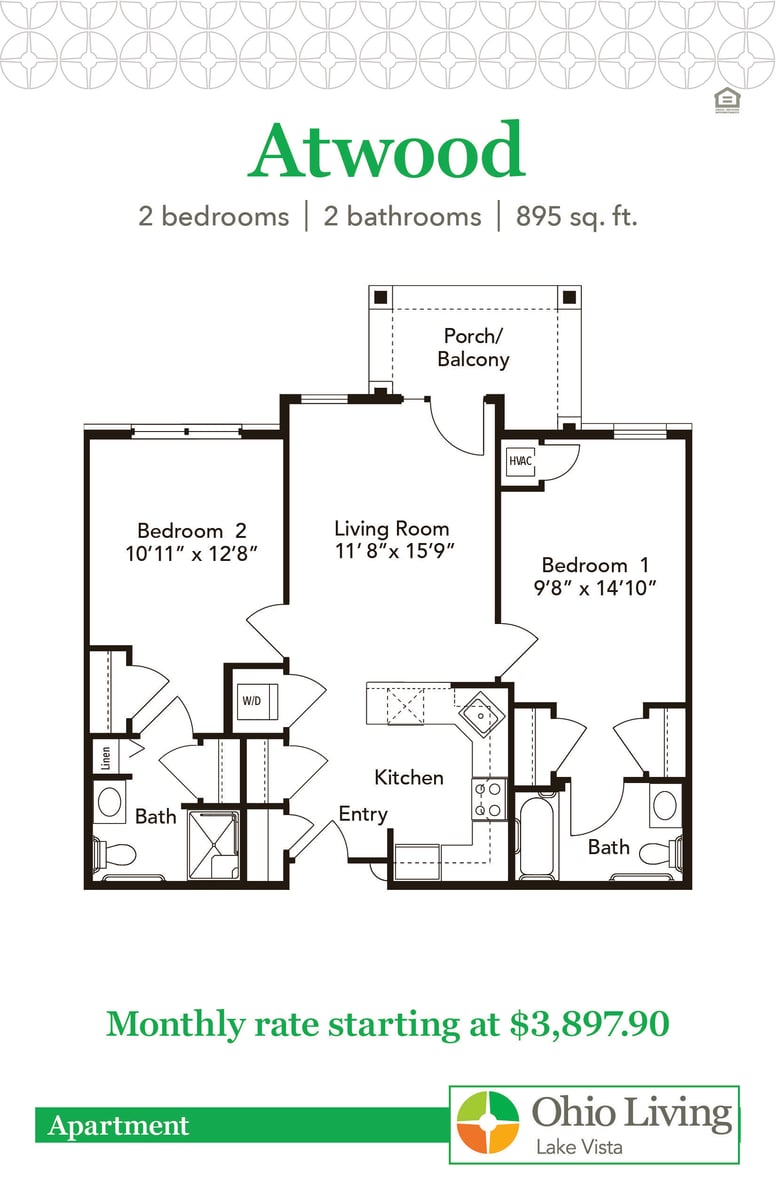 OLLV Apartment Floor Plan with Price Atwood