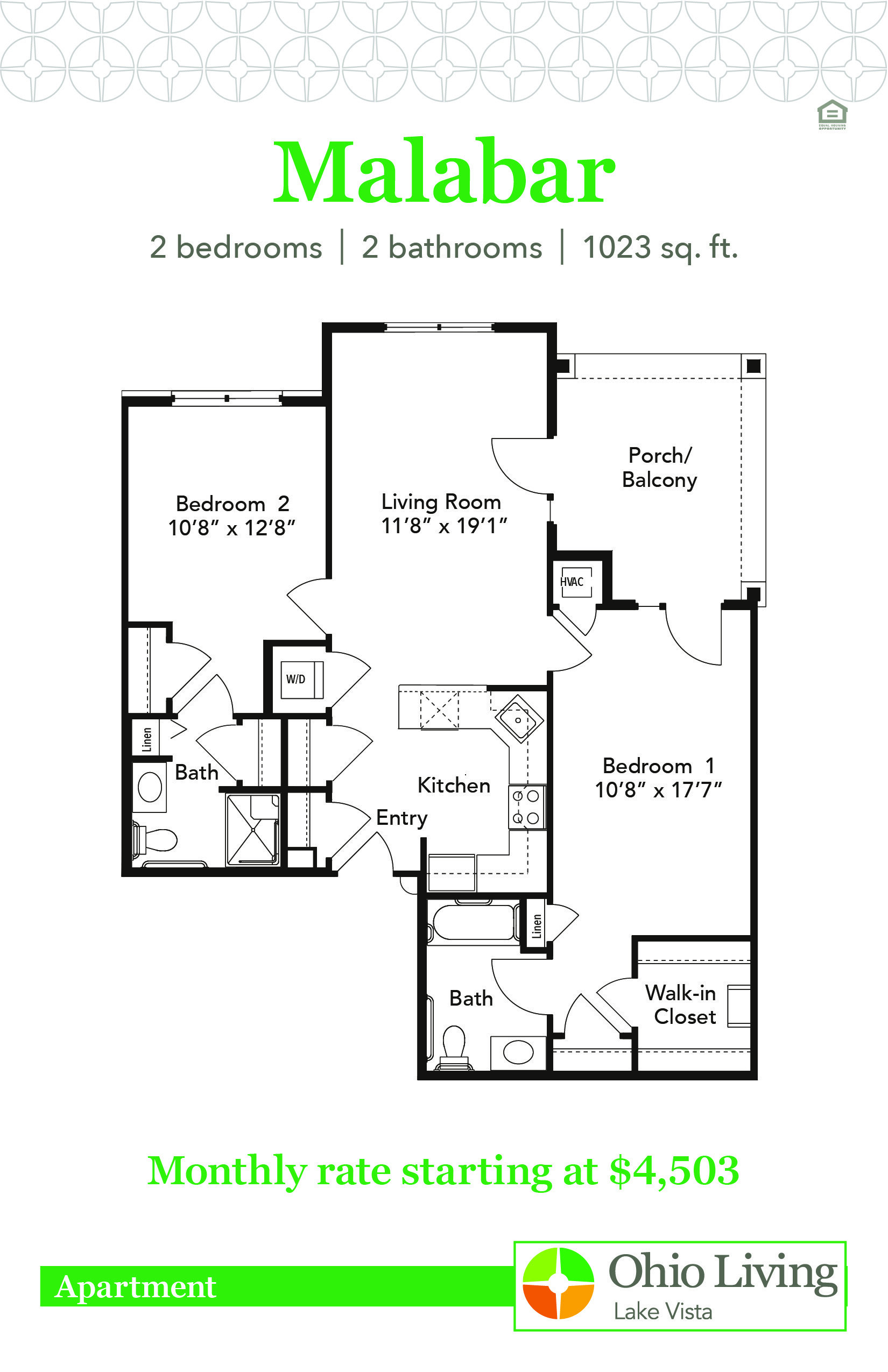 OLLV Apartment Floor Plan with Price Malabar