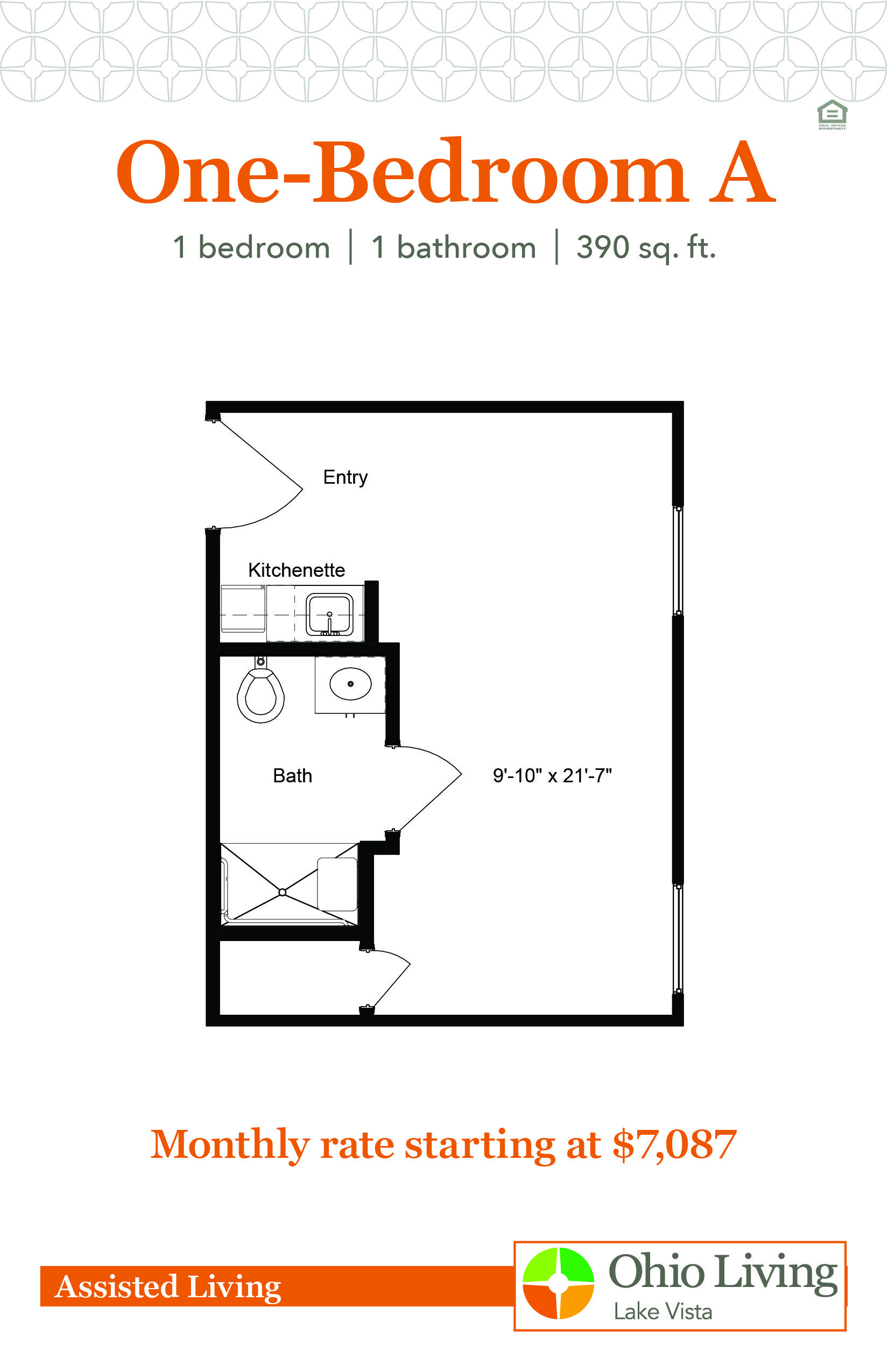 OLLV Assisted Living Floor Plan with Prices 1BR A