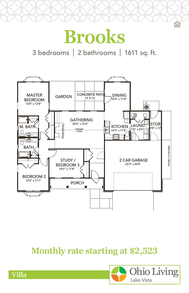 OLLV Villa Floor Plan with Price Brooks