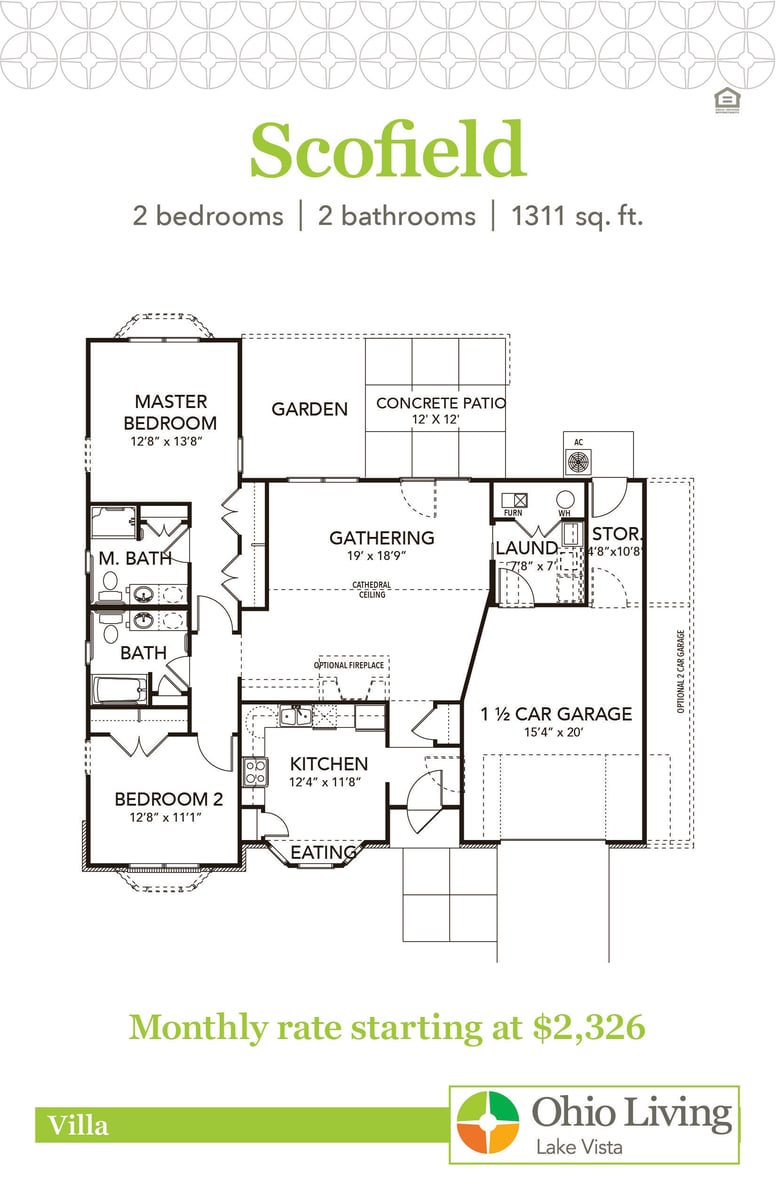 OLLV Villa Floor Plan with Price Scofield