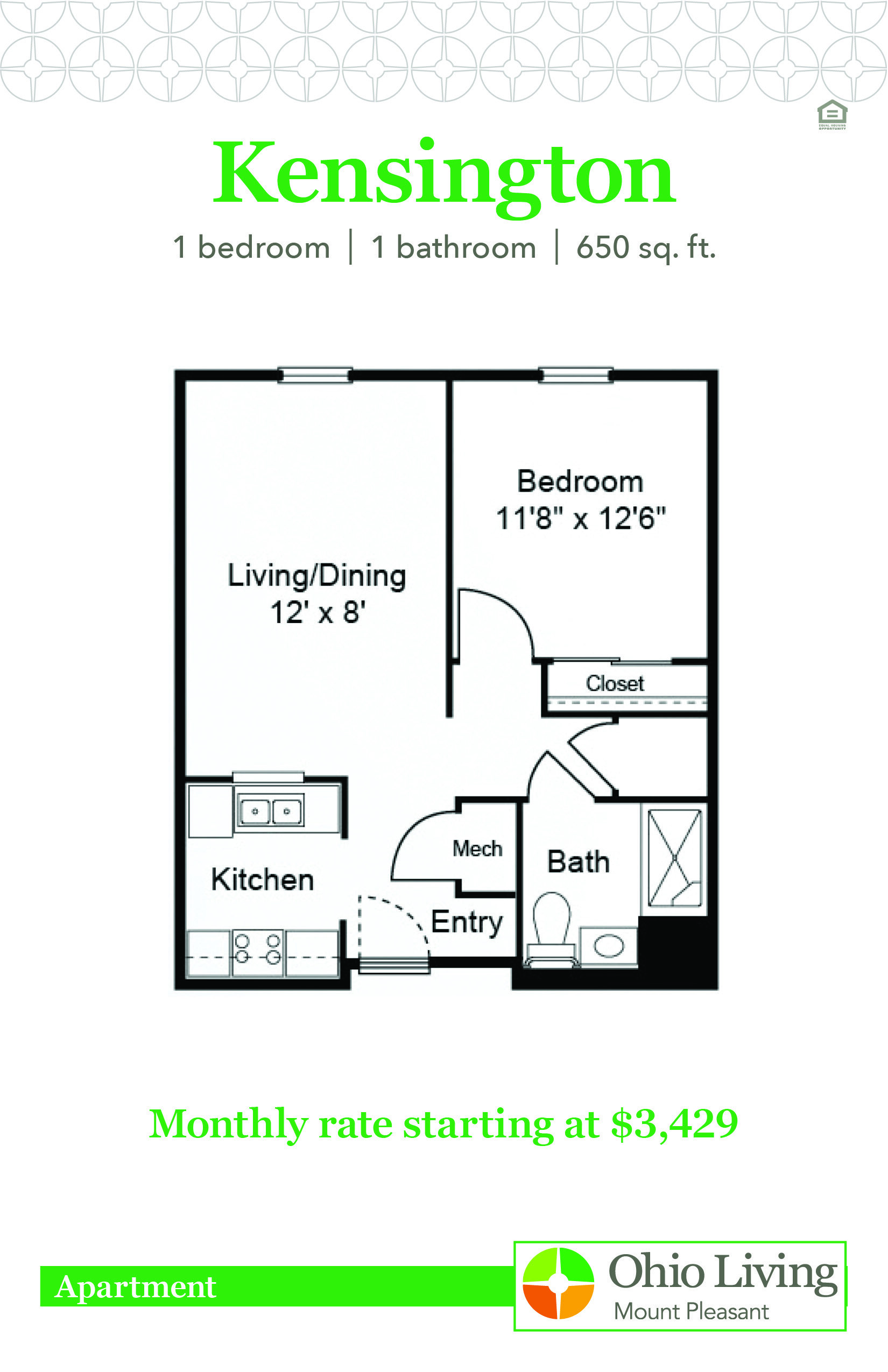 OLMP Apartment Floor Plans with Price Kensington