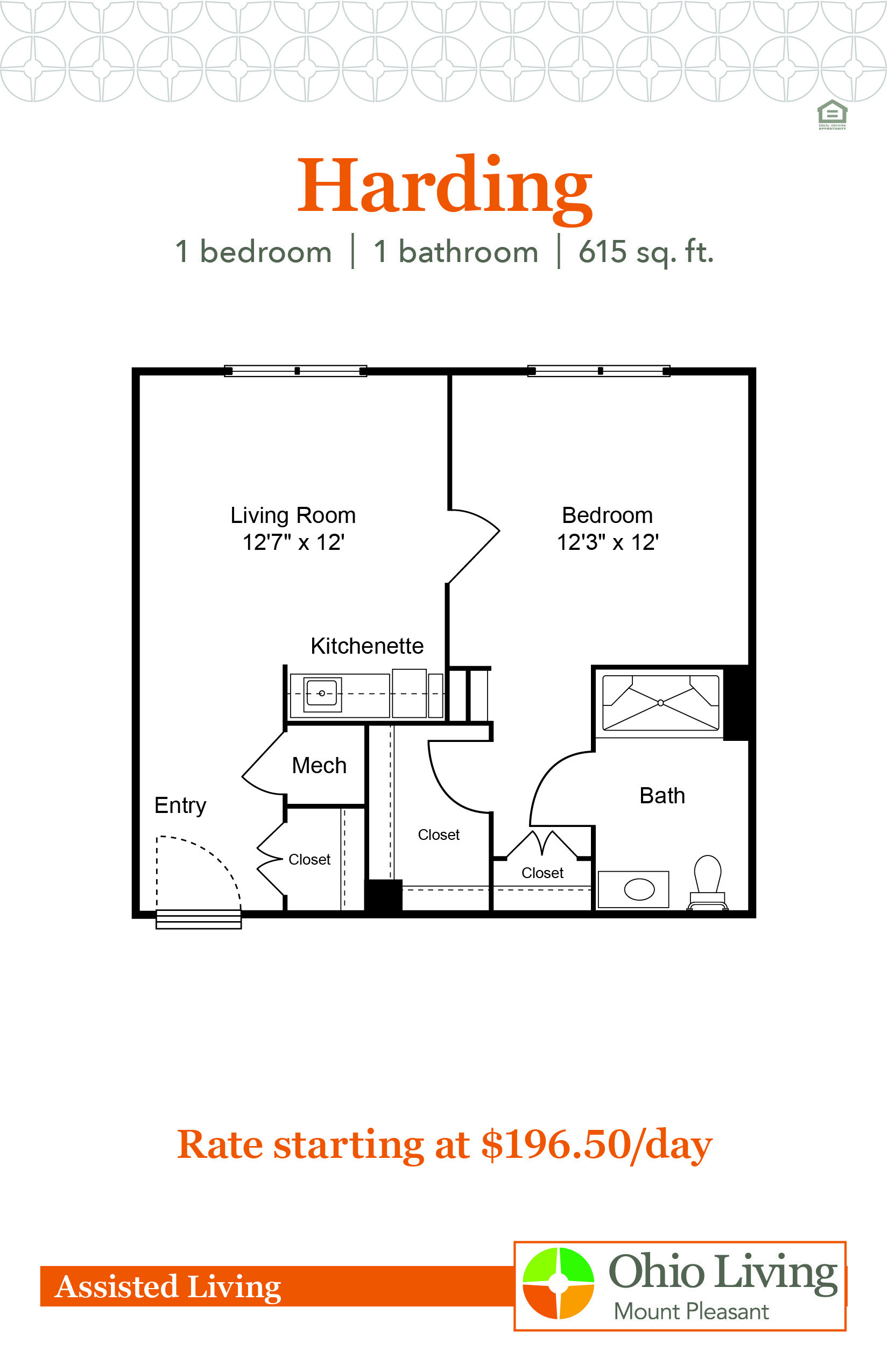 OLMP Assisted Living Floor Plans with Price Harding
