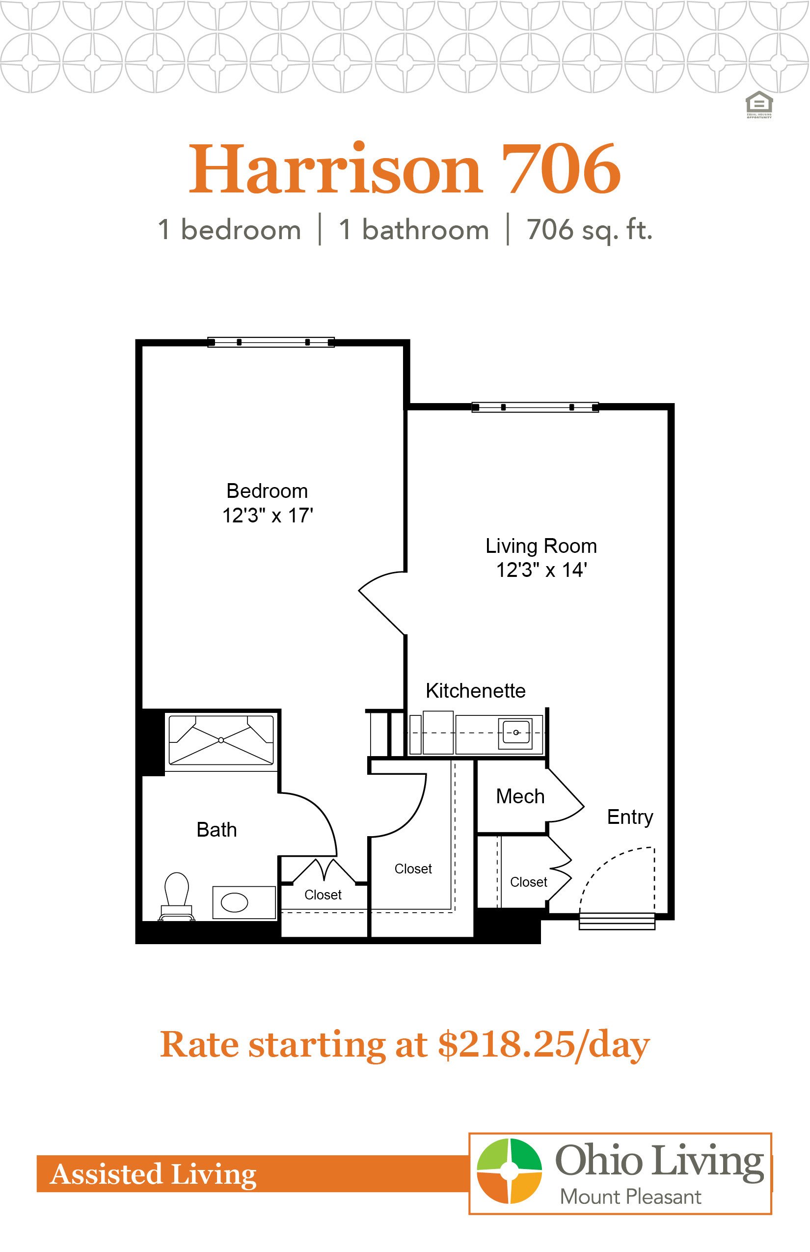 OLMP Assisted Living Floor Plans with Price Harrison 706-1