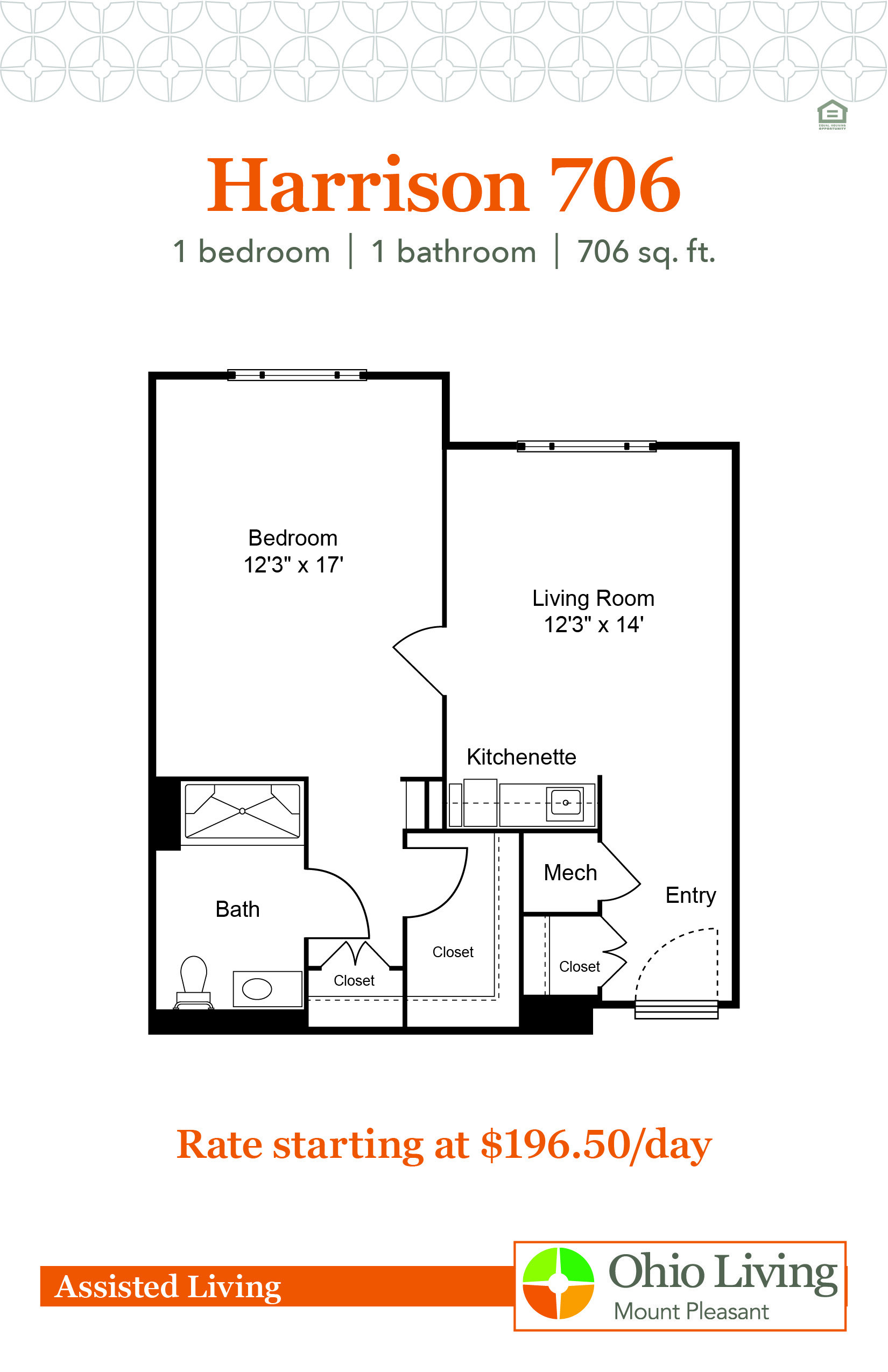 OLMP Assisted Living Floor Plans with Price Harrison 706