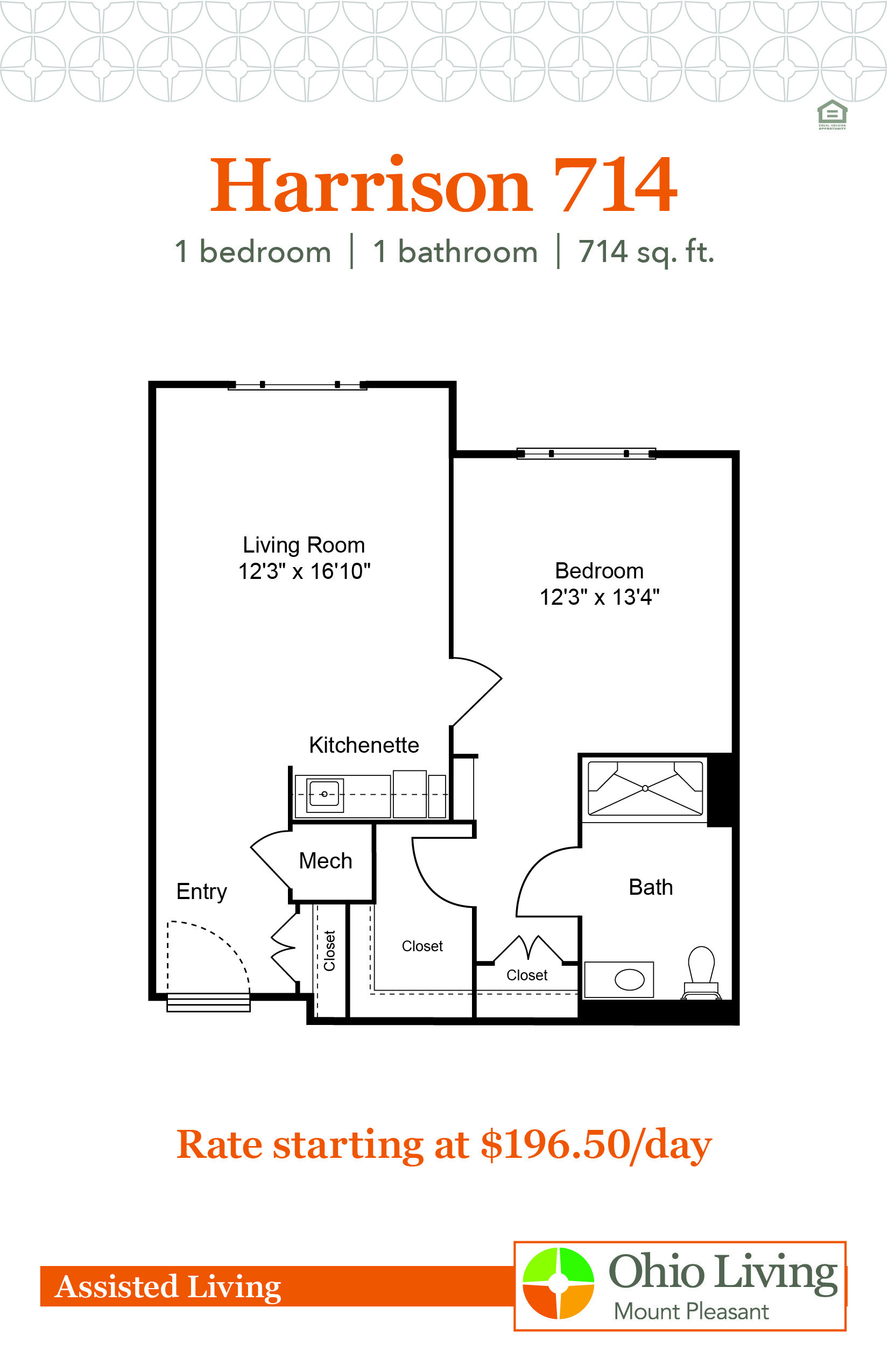 OLMP Assisted Living Floor Plans with Price Harrison 714