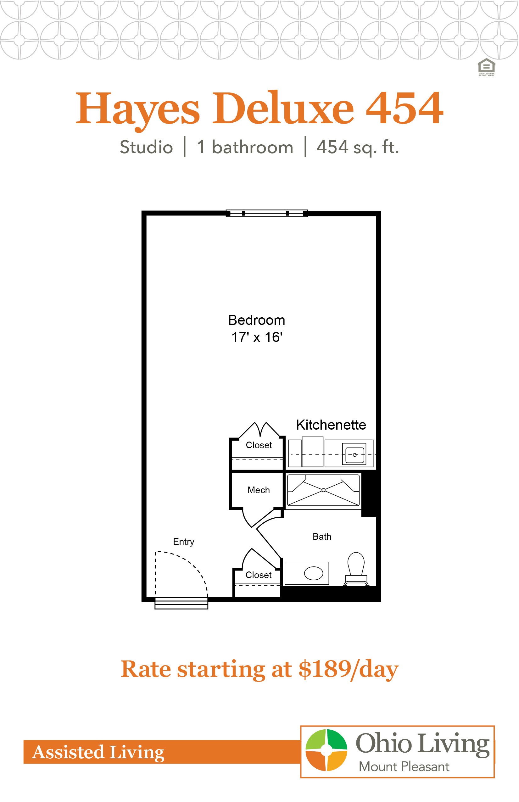 OLMP Assisted Living Floor Plans with Price Hayes Deluxe 454