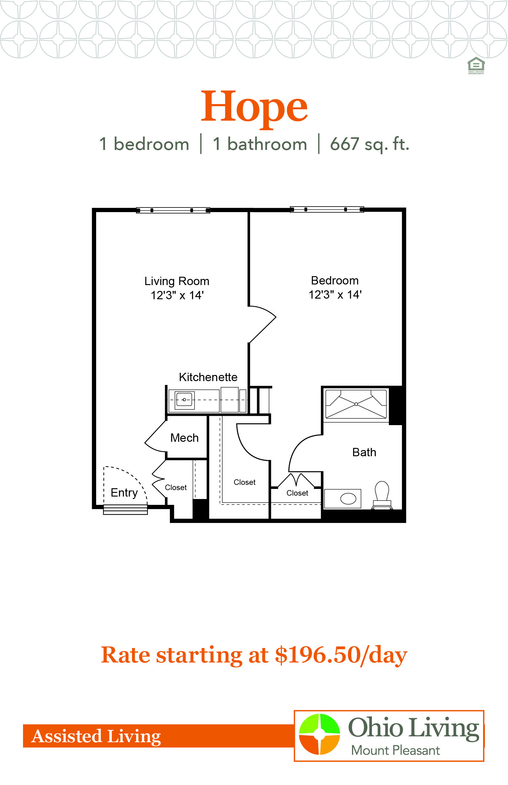 OLMP Assisted Living Floor Plans with Price Hope