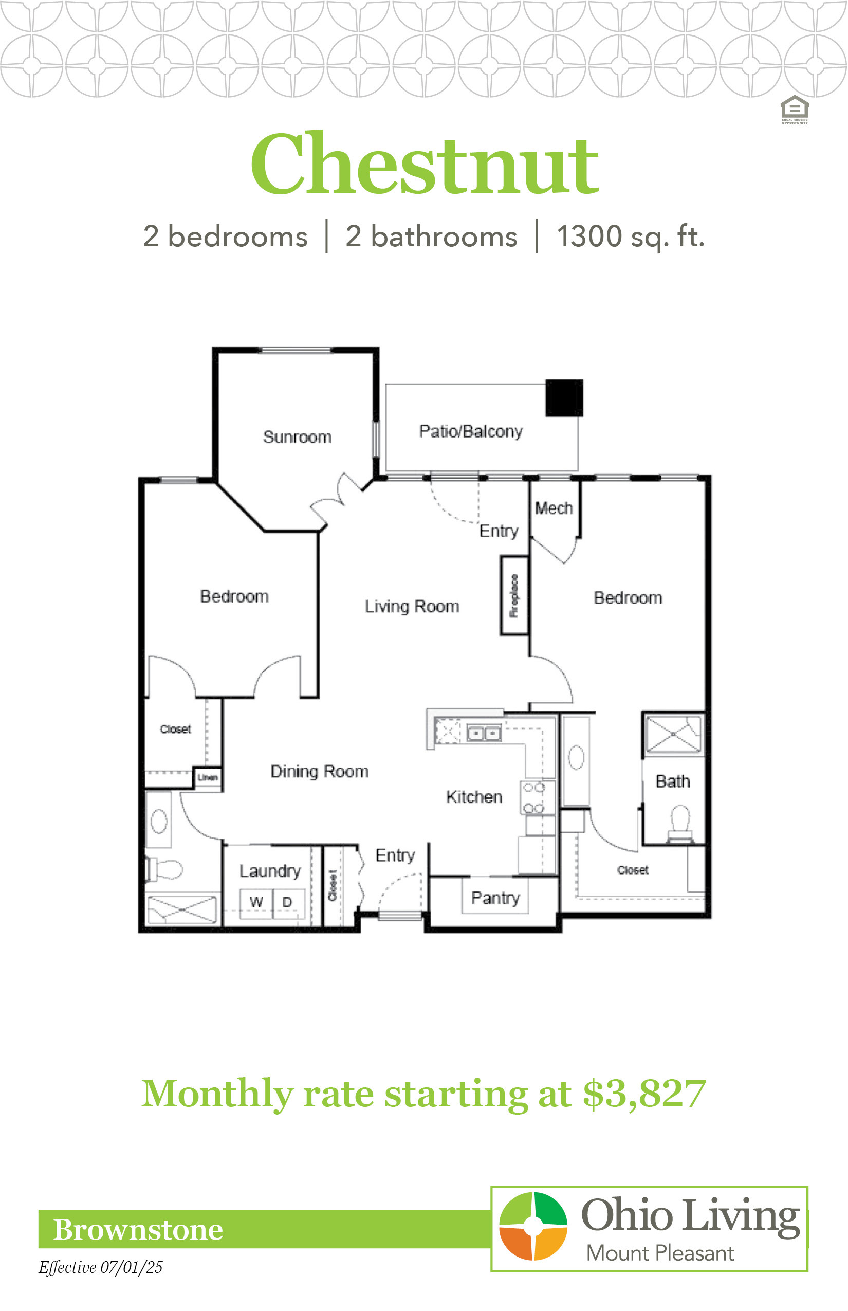 OLMP Brownstone Floor Plans with Price Chestnut