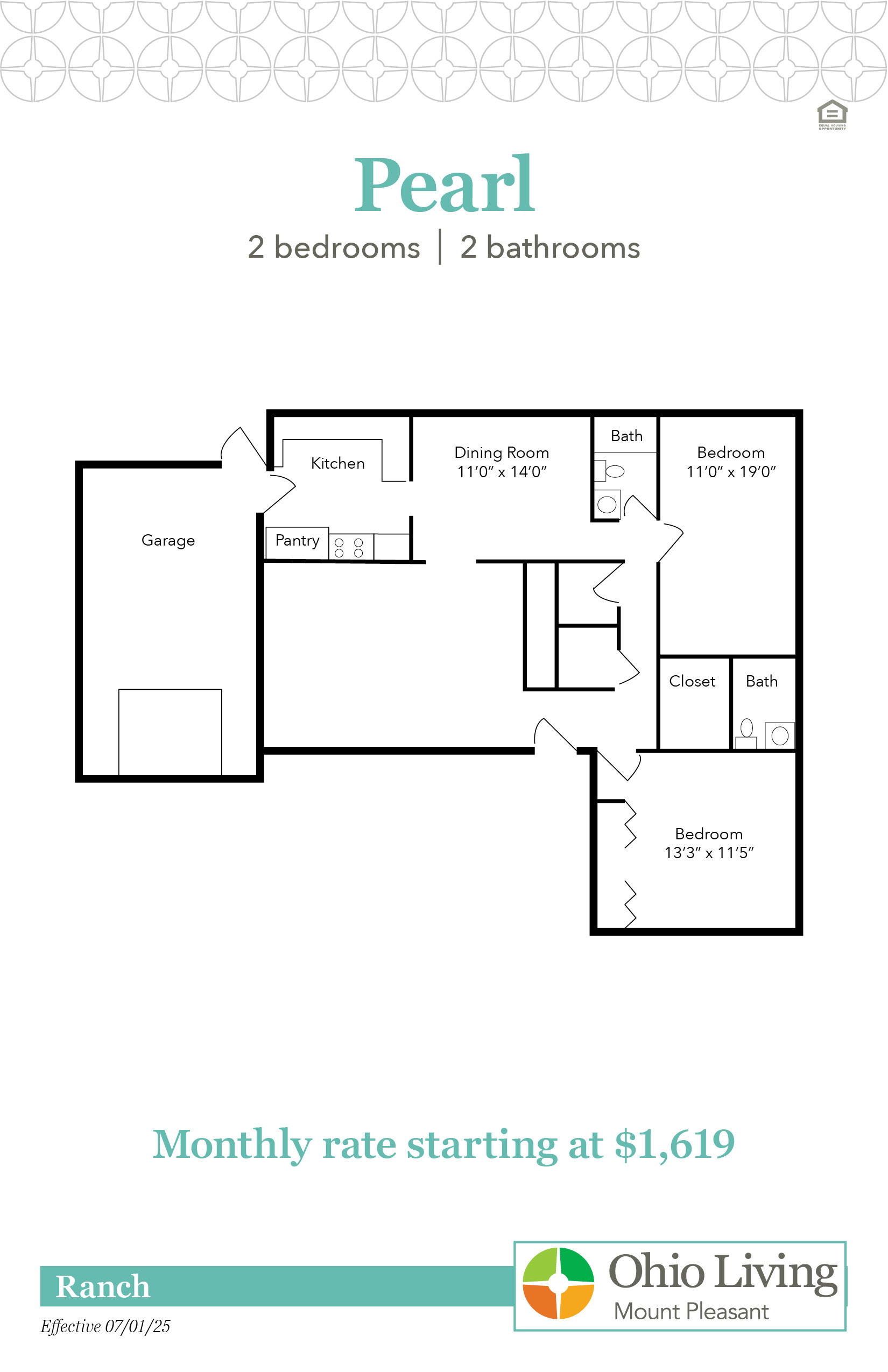 OLMP Ranch Floor Plans with Price Pearl