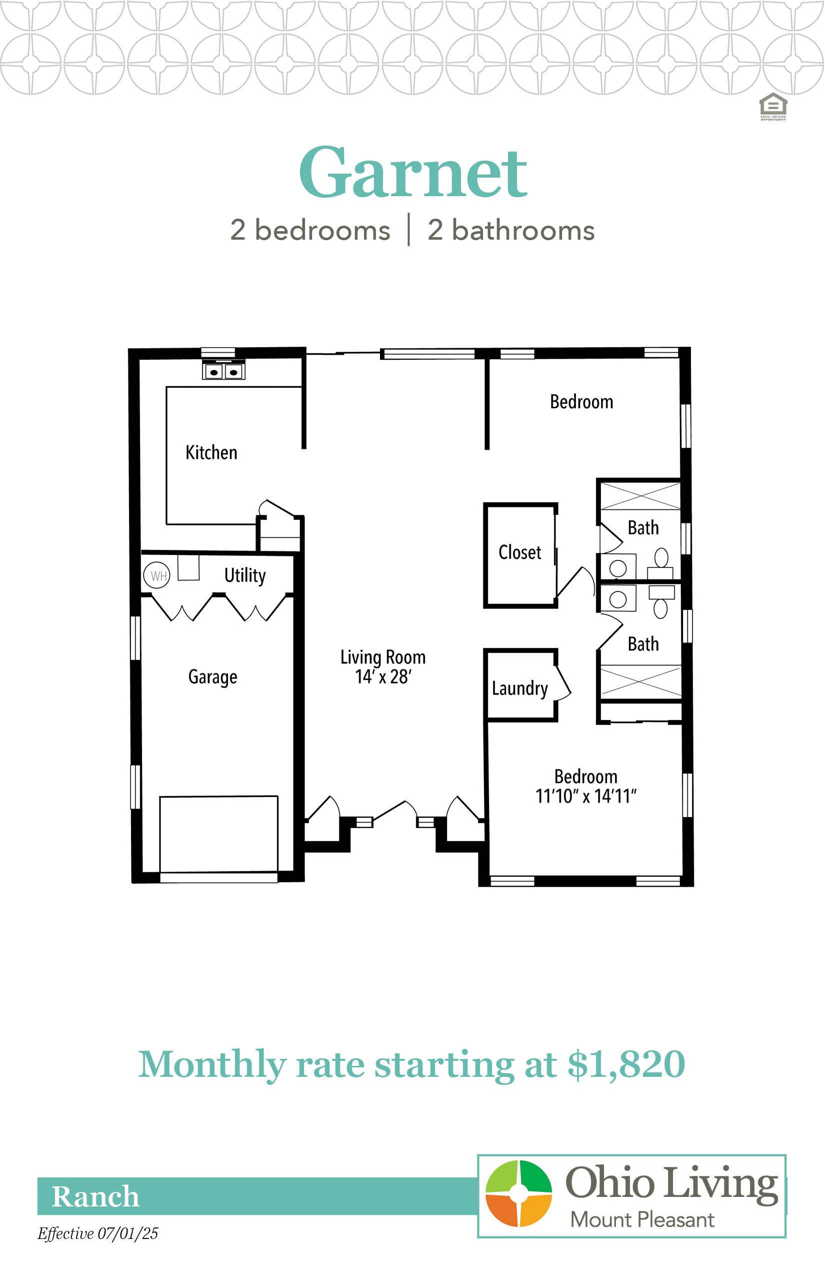 OLMP Ranch Floor Plans with Prices Garnet