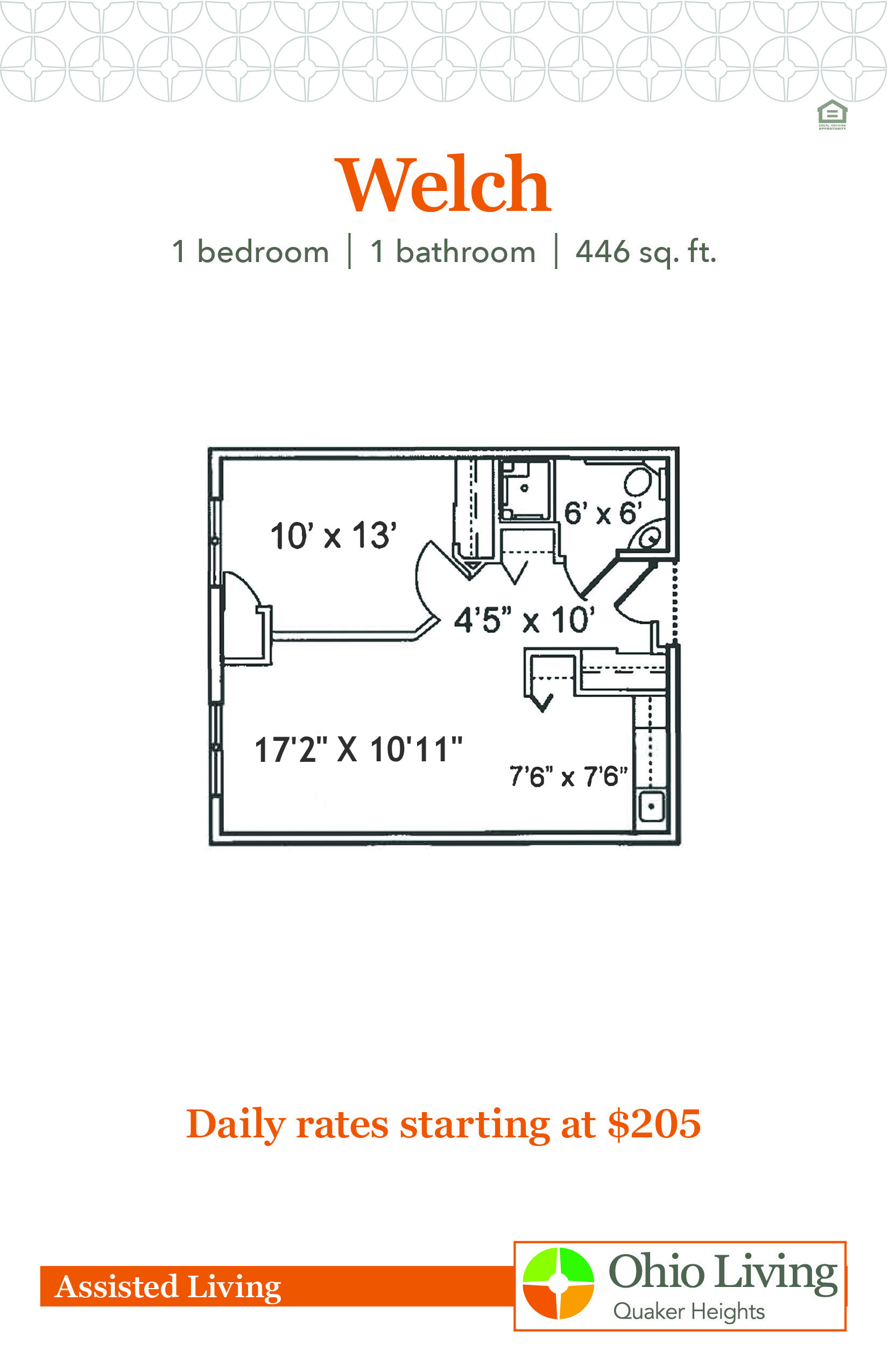 OLQH Assisted Living Floor Plans with Price Welch