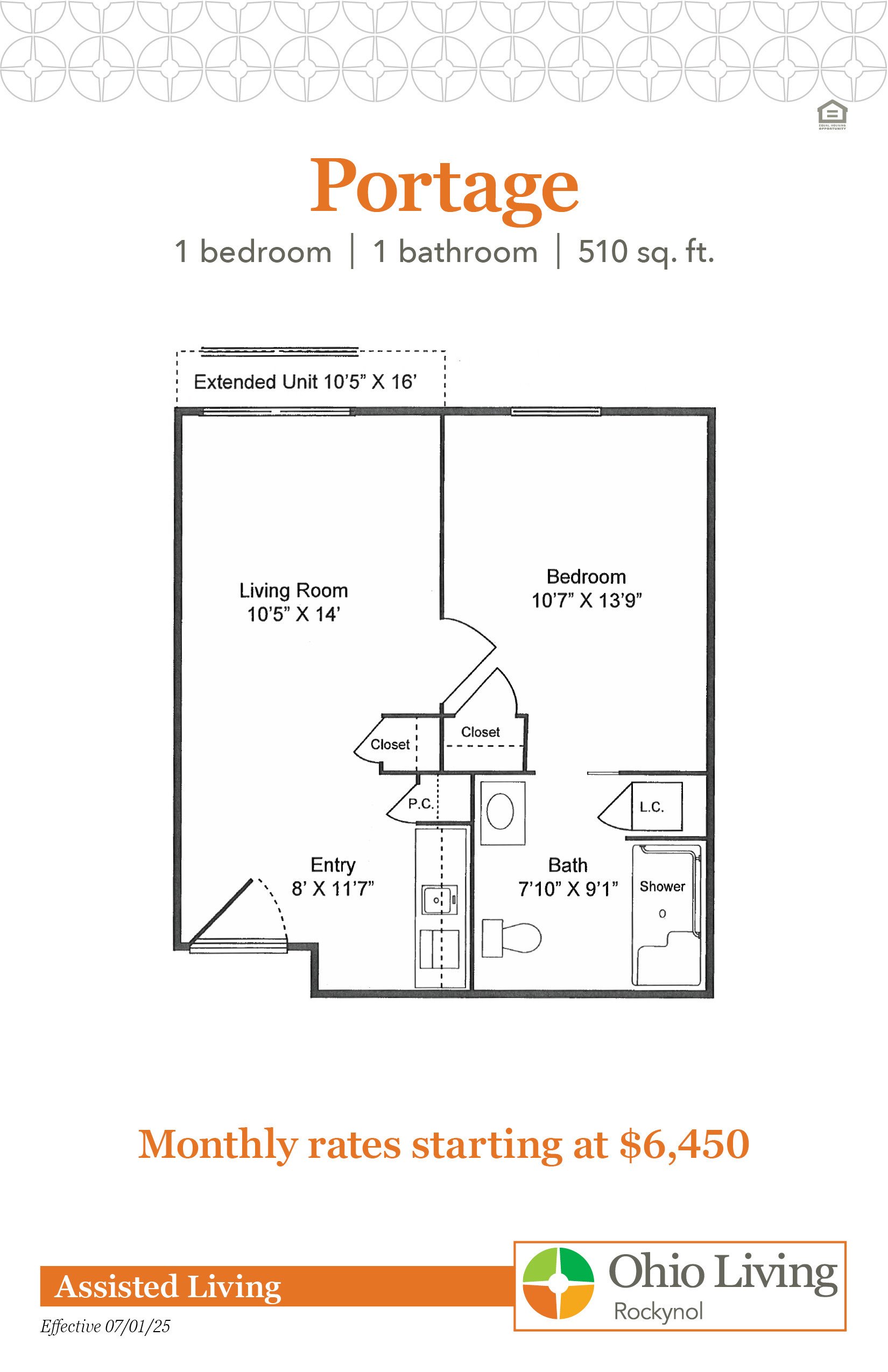 OLRN Assisted Living Floor Plans with Price Portage