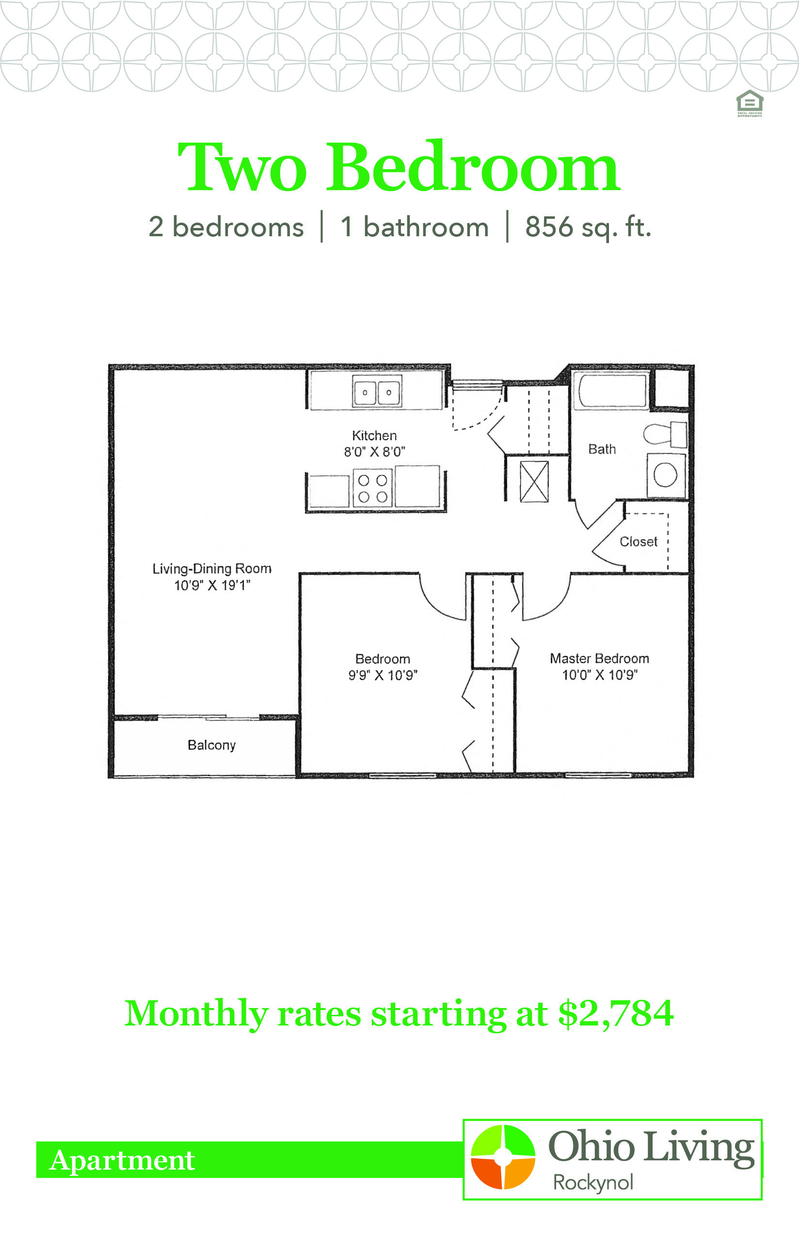 OLRN Independent Living Floor Plans with Price 2BR