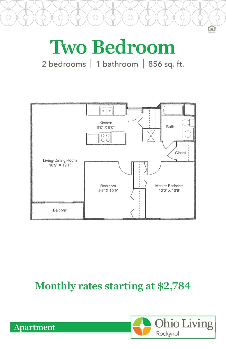 OLRN Independent Living Floor Plans with Price 2BR