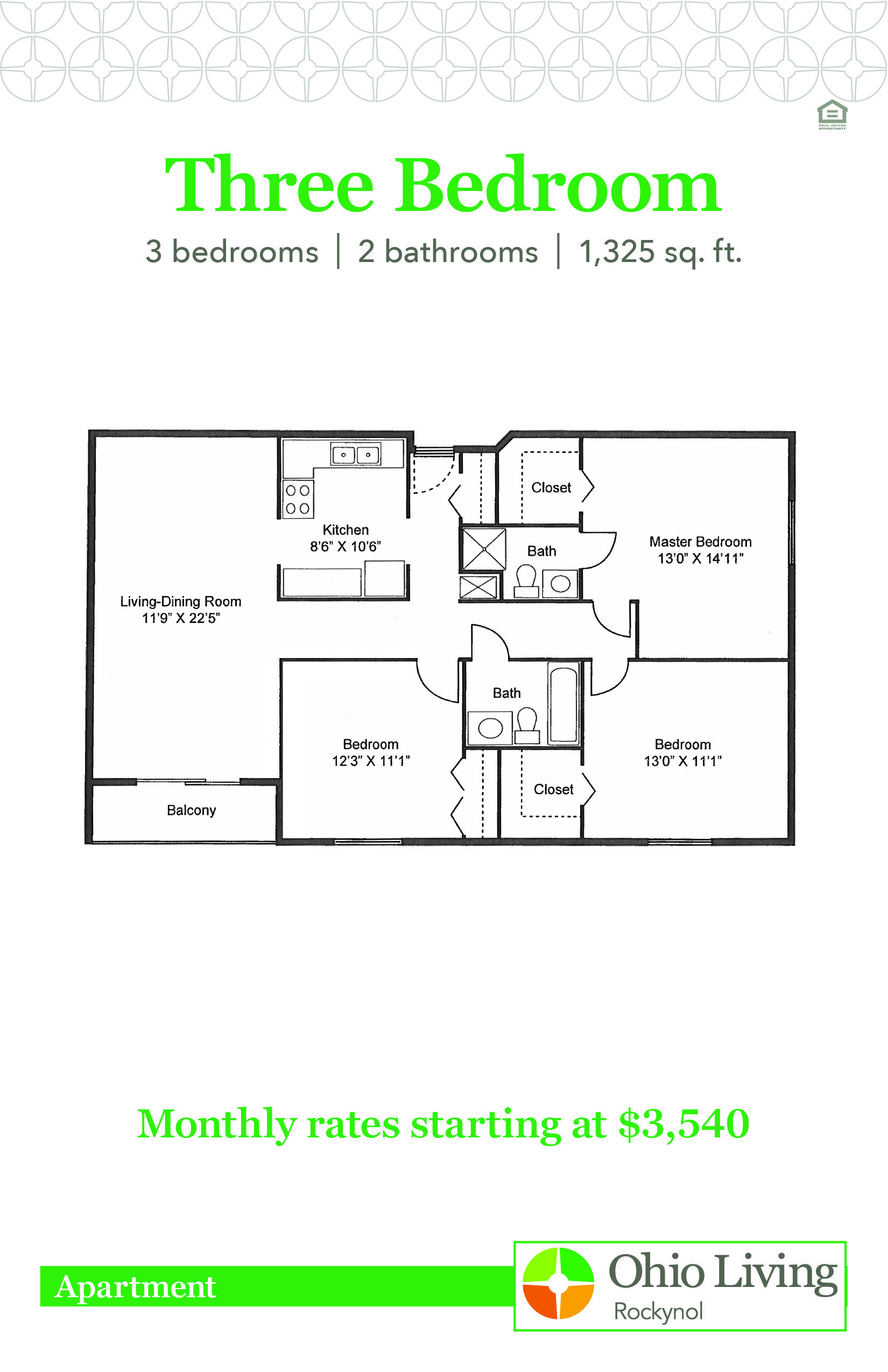 OLRN Independent Living Floor Plans with Prices 3BR