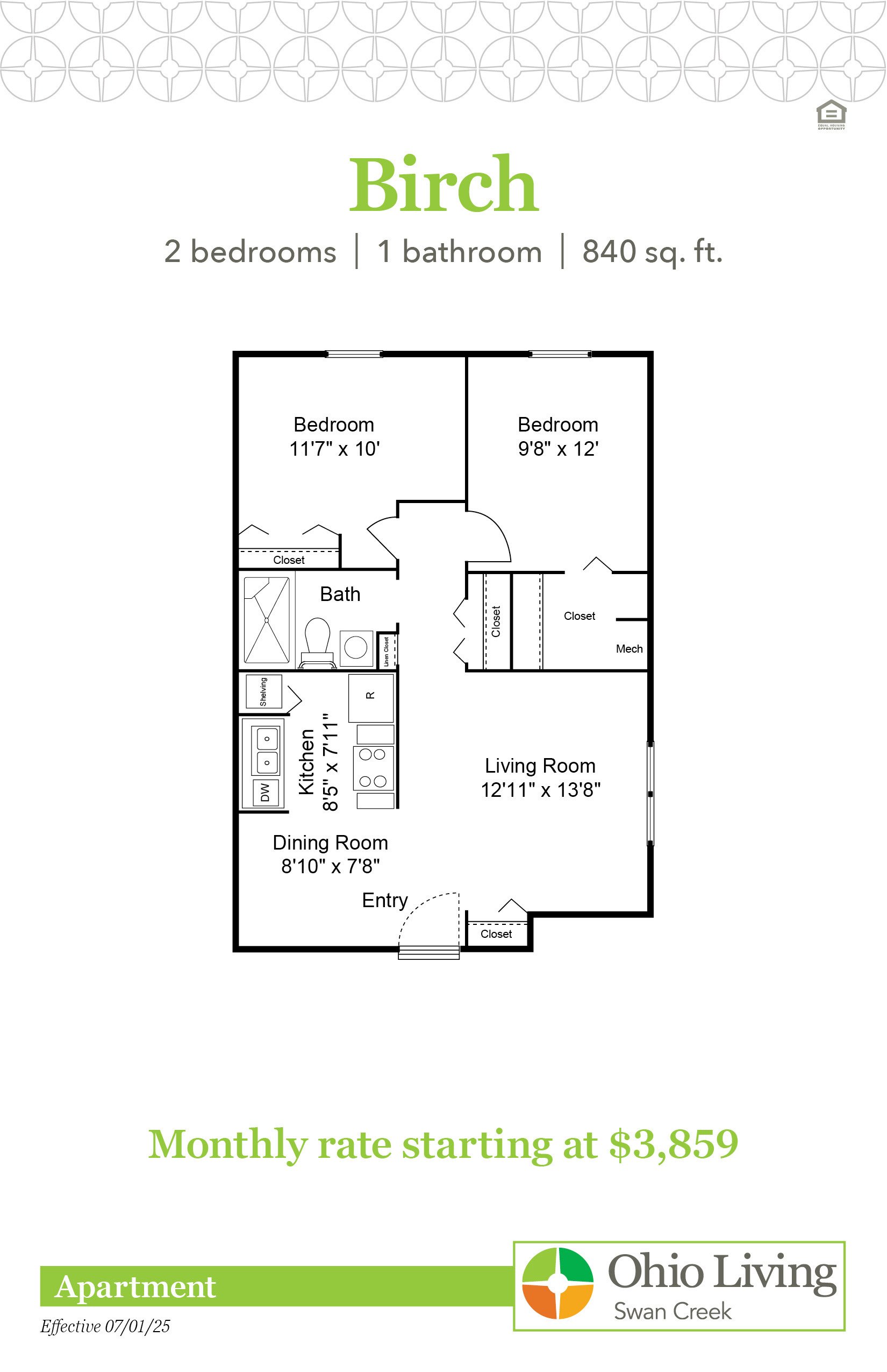 OLSC Apt Floor Plans with Price Birch