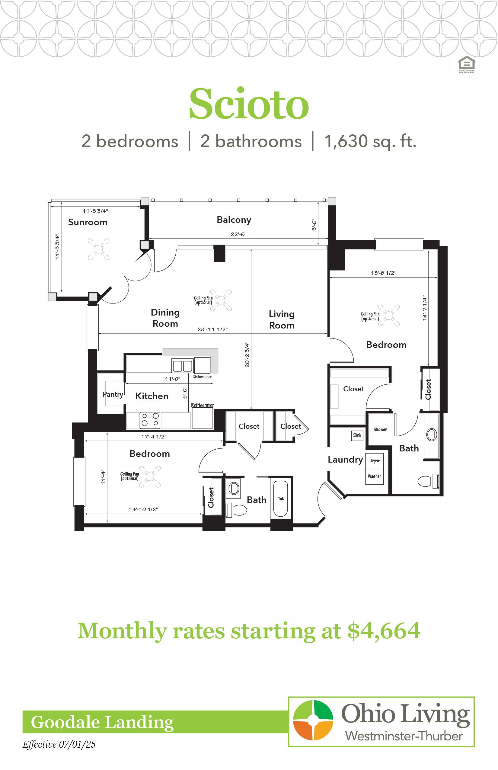 OLWT GL Floor Plans with Price Scioto