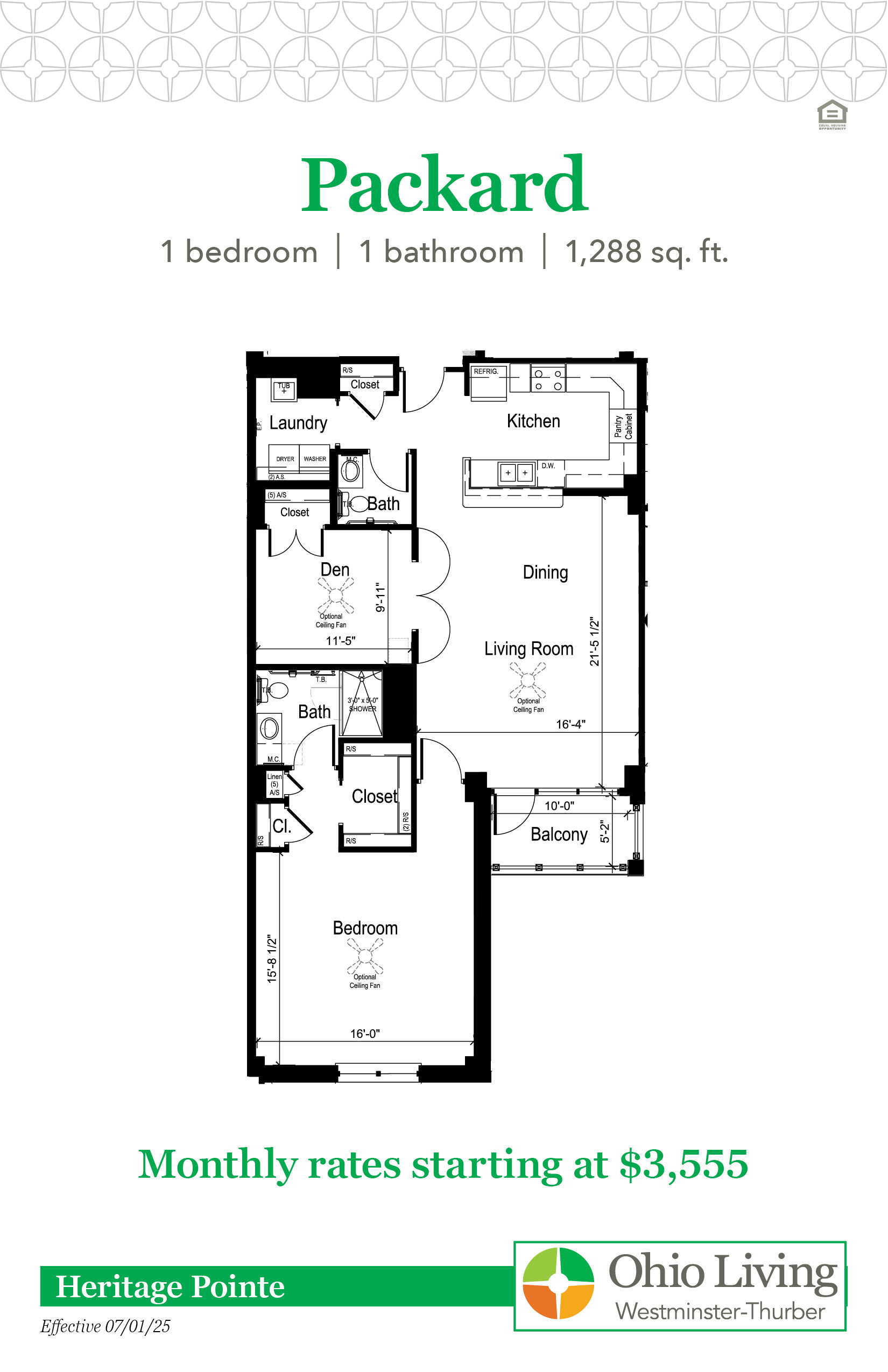 OLWT HP Floor Plans with Price Packard